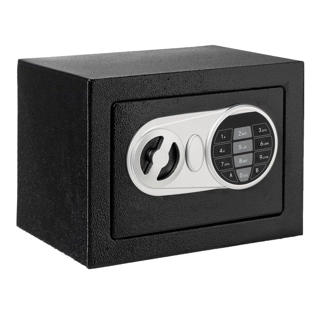 HAOYYE Home Use Electronic Safe Box with Upgraded Digital Keypad Steel Construction Password Lock Fire-Resistant Cabinet for Home Office Hotel Document Jewelry Storage Black