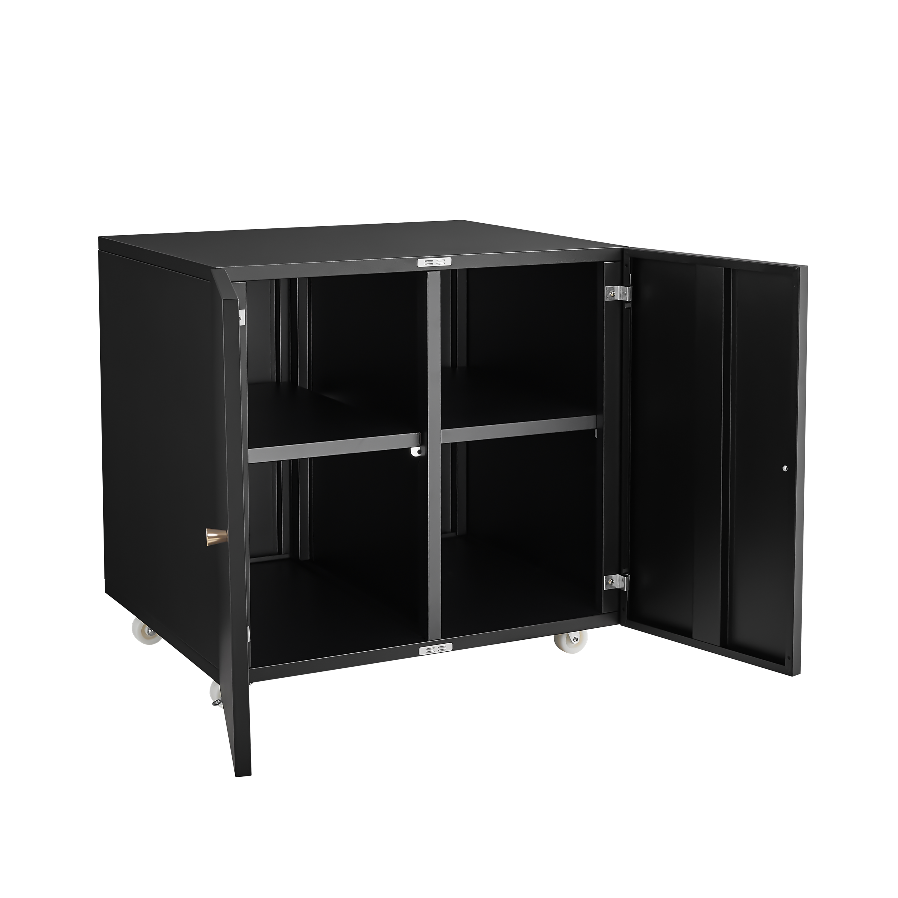 HAOYYE Home Office Printer Stand With Wheels, Mobile Filing Cabinet With Open Storage Shelves and File Door, Suitable for Letter/Legal/A4 Files, Sturdy Space-Saving Heavy Duty Design