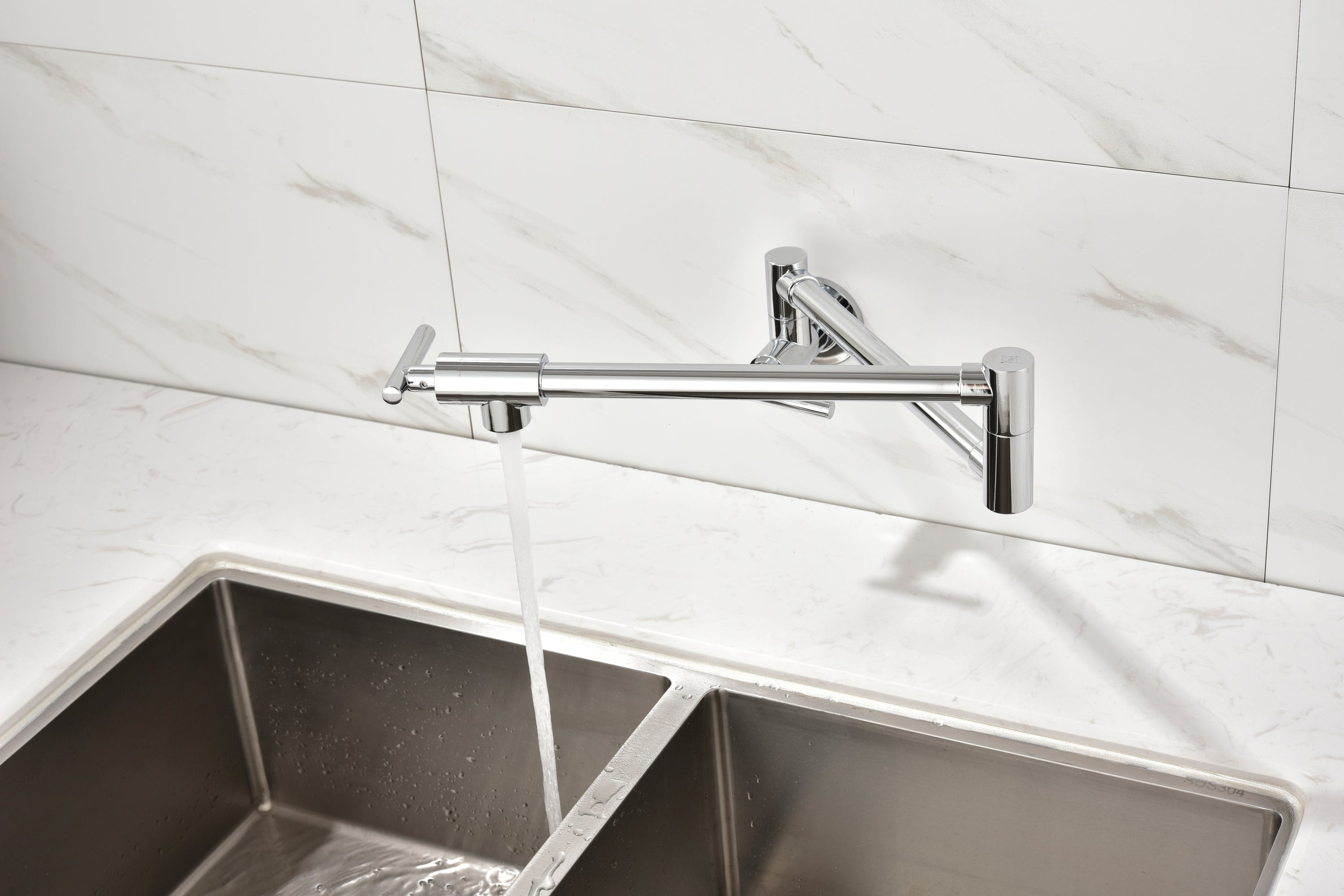 HAOYYE Pot Filler Faucet Wall Mount Sturdy Space-Saving Heavy Duty Modern Design Adults Dorm Room Easy Assembly Bedroom Furniture