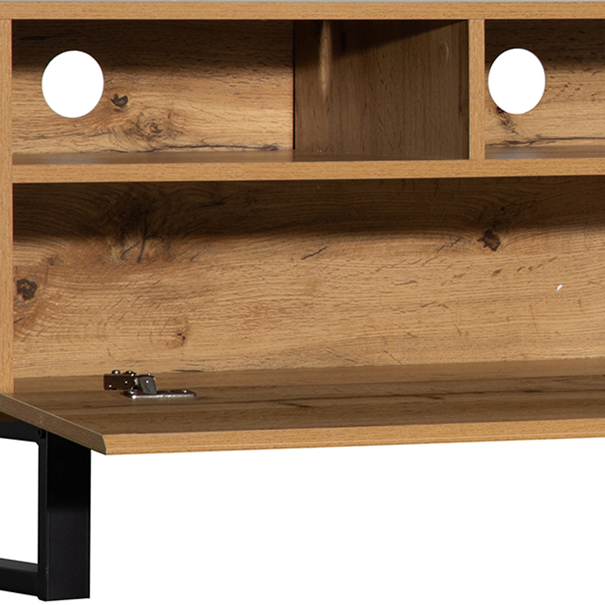 HAOYYE Modern TV Stand for 80'' TV with Double Storage Space, Media Console Table, Entertainment Center with Drop Down Door for Living Room, Bedroom, Home Theatre Sturdy Space-Saving Heavy Duty Modern Design