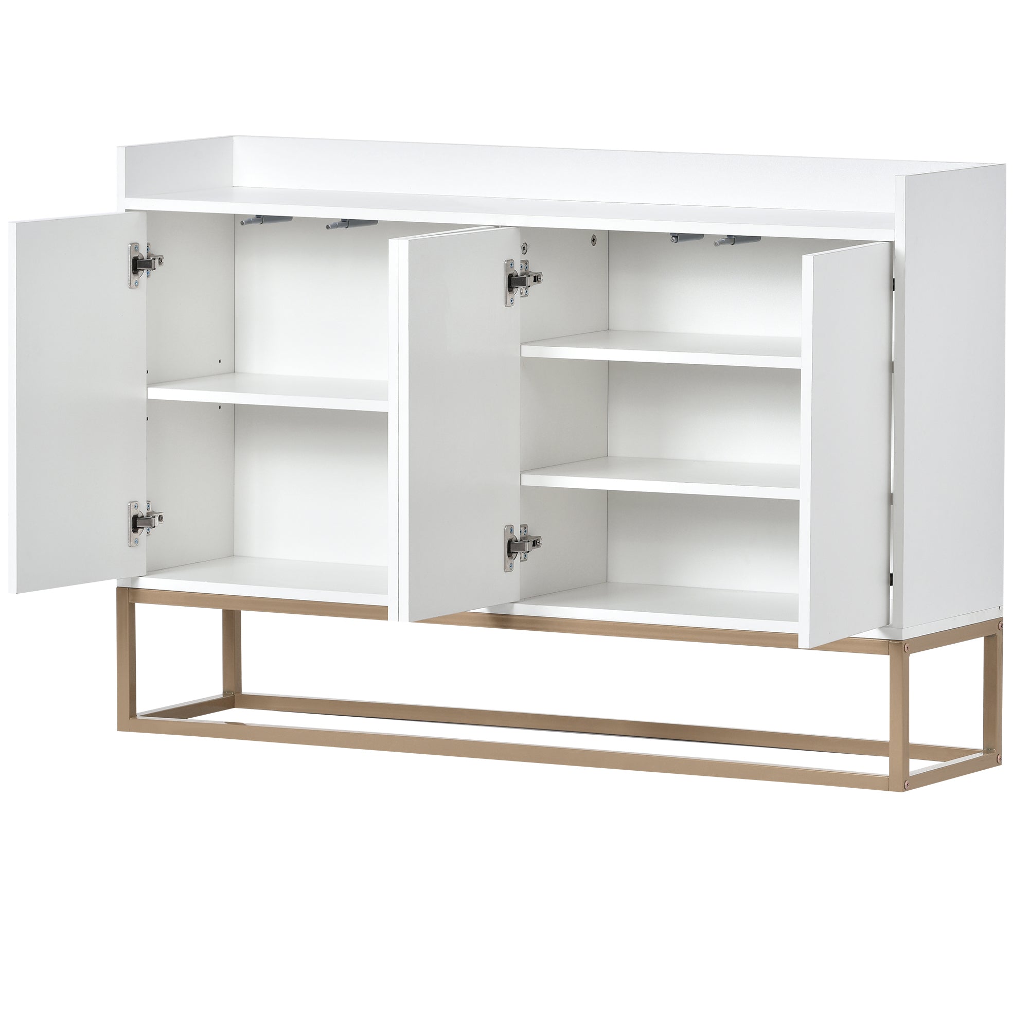 HAOYYE Modern Sideboard Elegant Buffet Cabinet with Large Storage Space for Dining Room, Entryway (White) Sturdy Space-Saving Heavy Duty Modern Design Adults Dorm Room Easy Assembly