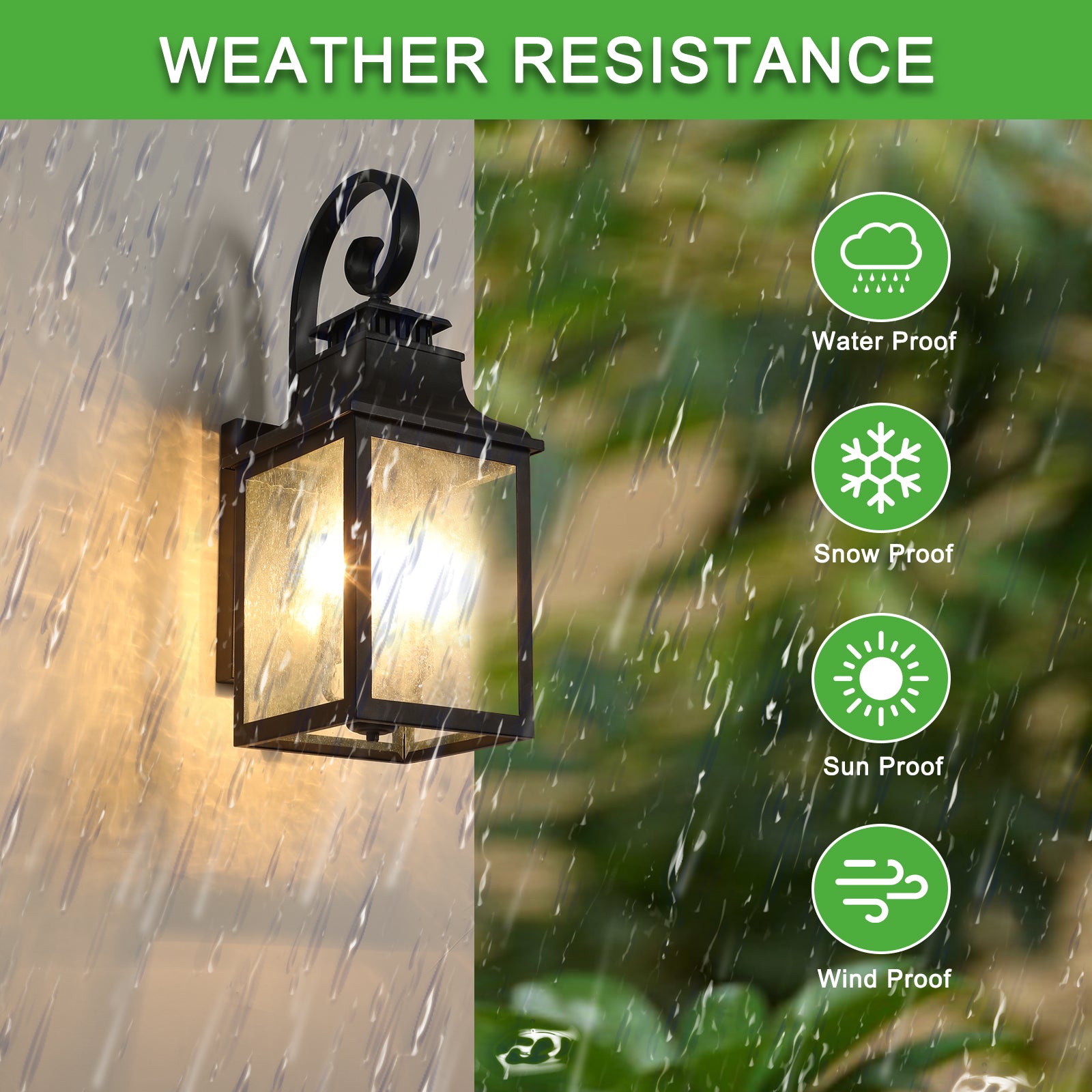 HAOYYE Large Outdoor Wall Lamps With Glass Supports multiple types of light bulbs 1 pack Sturdy Space-Saving Heavy Duty Modern Design Adults Dorm Room Easy Assembly Bedroom Furniture