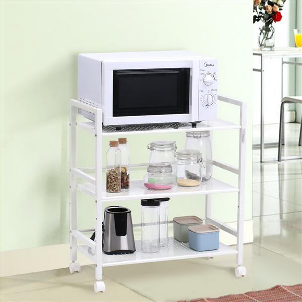 HAOYYE Widen 3-Tier Multi-Functional Storage Cart, Ivory White, Soft Cozy Warm Flannel Fleece Home Decor, Luxury Comfortable Unique Design, Premium Quality Decorative Storage Solution for Living Room, Bedroom, or Kitchen, Stylish and Versatile Cart