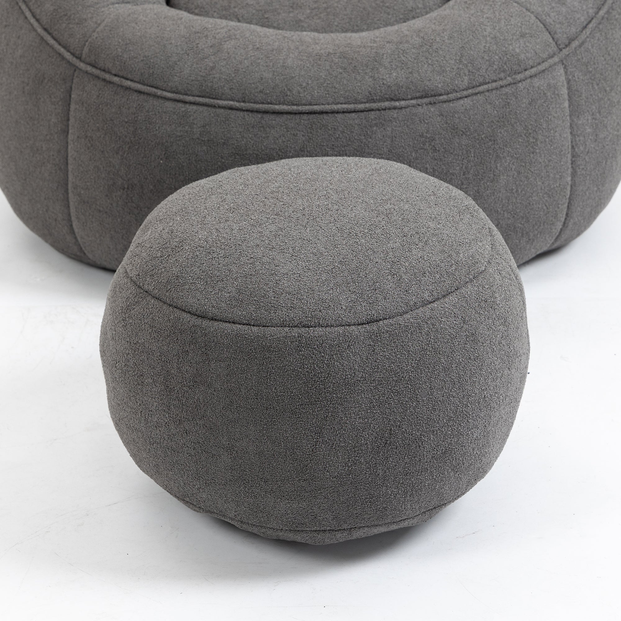 HAOYYE Bedding Bean Bag Sofa Chair with High-Pressure Foam Durable Comfortable Compressed Bean Bag Includes Footrest Sturdy Space-Saving Heavy Duty Modern Design for Adults