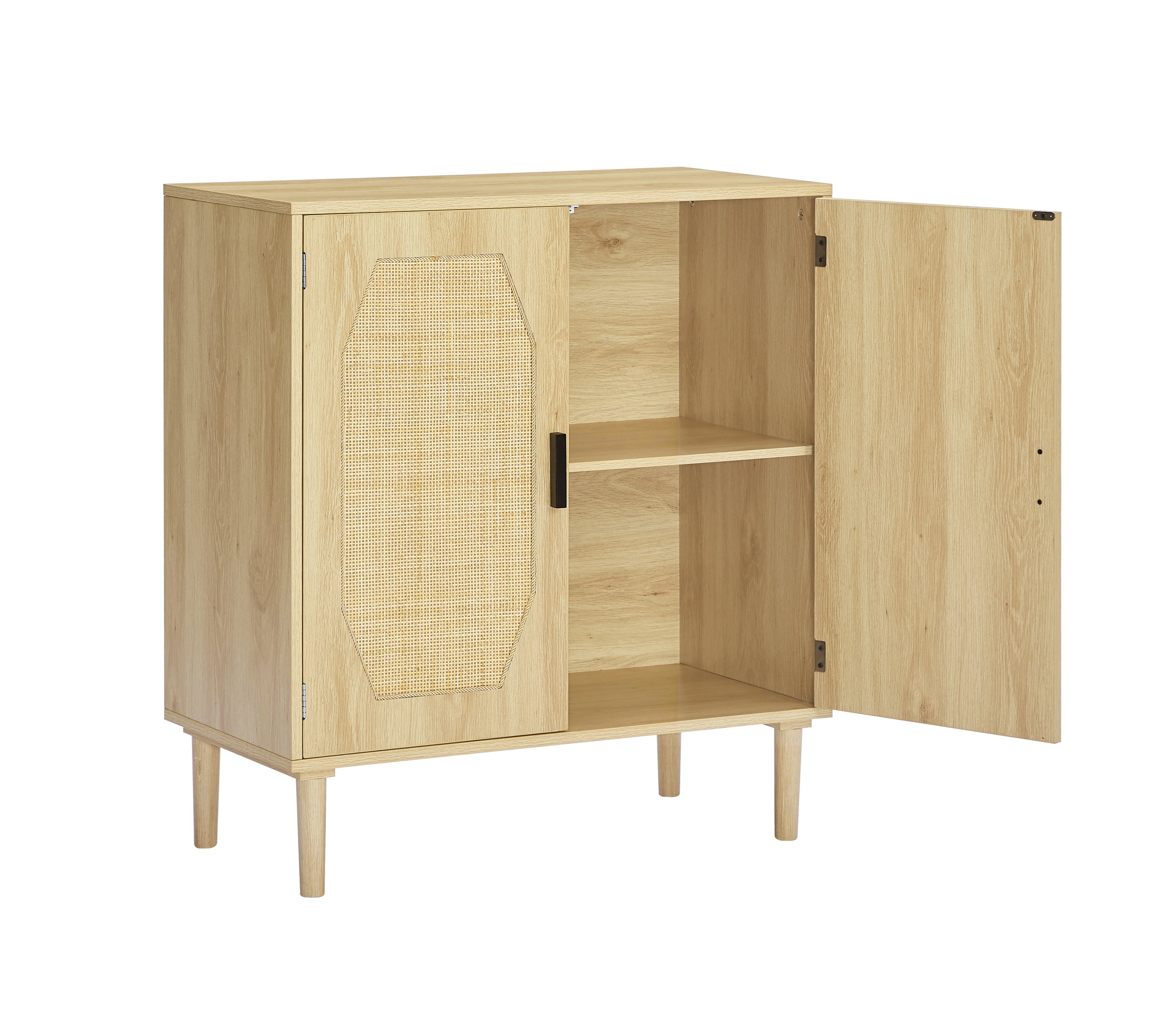 HAOYYE Kitchen storage cabinets with rattan decorative doors, buffets, wine cabinets, dining rooms, hallways, cabinet console tables, Natural, Sturdy Space-Saving Heavy Duty