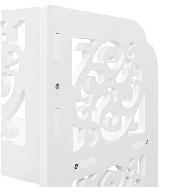 HAOYYE Wood-Plastic Four-Tier Shoe Rack, White, Durable Space-Saving Organizer, Modern Design, Versatile Use, Premium Quality Storage Solution, Stylish Look for Living Room, Bedroom, or Entryway, Ideal for Storing Shoes, Bags, and Home Essentials.