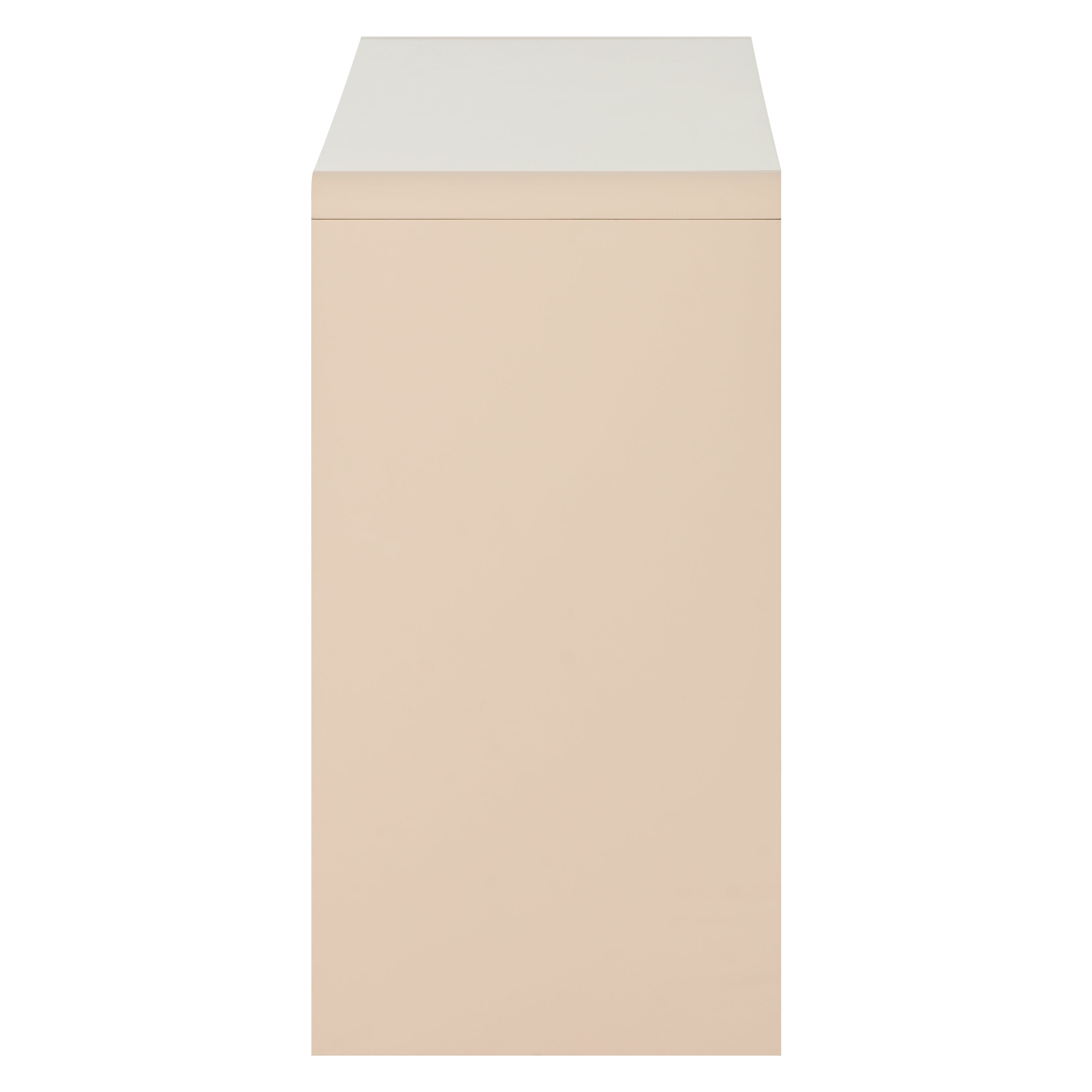 HAOYYE Minimalist Style 60"L Large Storage Space Sideboard with 4 Doors and Rebound Device for Living Room and Entryway (Apricot Cream) Sturdy Space-Saving Heavy Duty Modern Design Adults