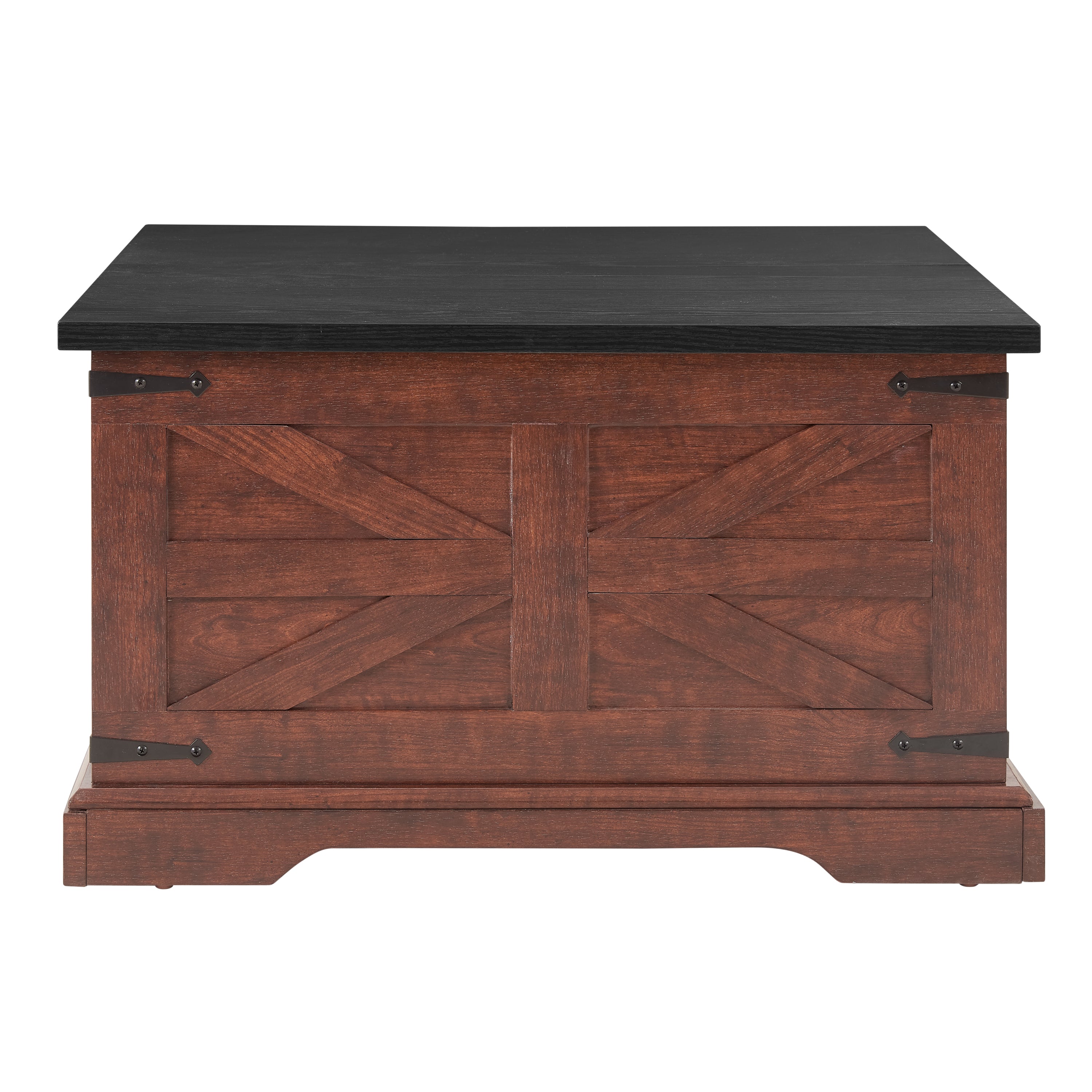 HAOYYE Farmhouse Coffee Table With Hidden Storage, Square Wood Cocktail Table With Hinged Lift Top, Rustic Barn Style Center Table For Living Room, Oak Finish