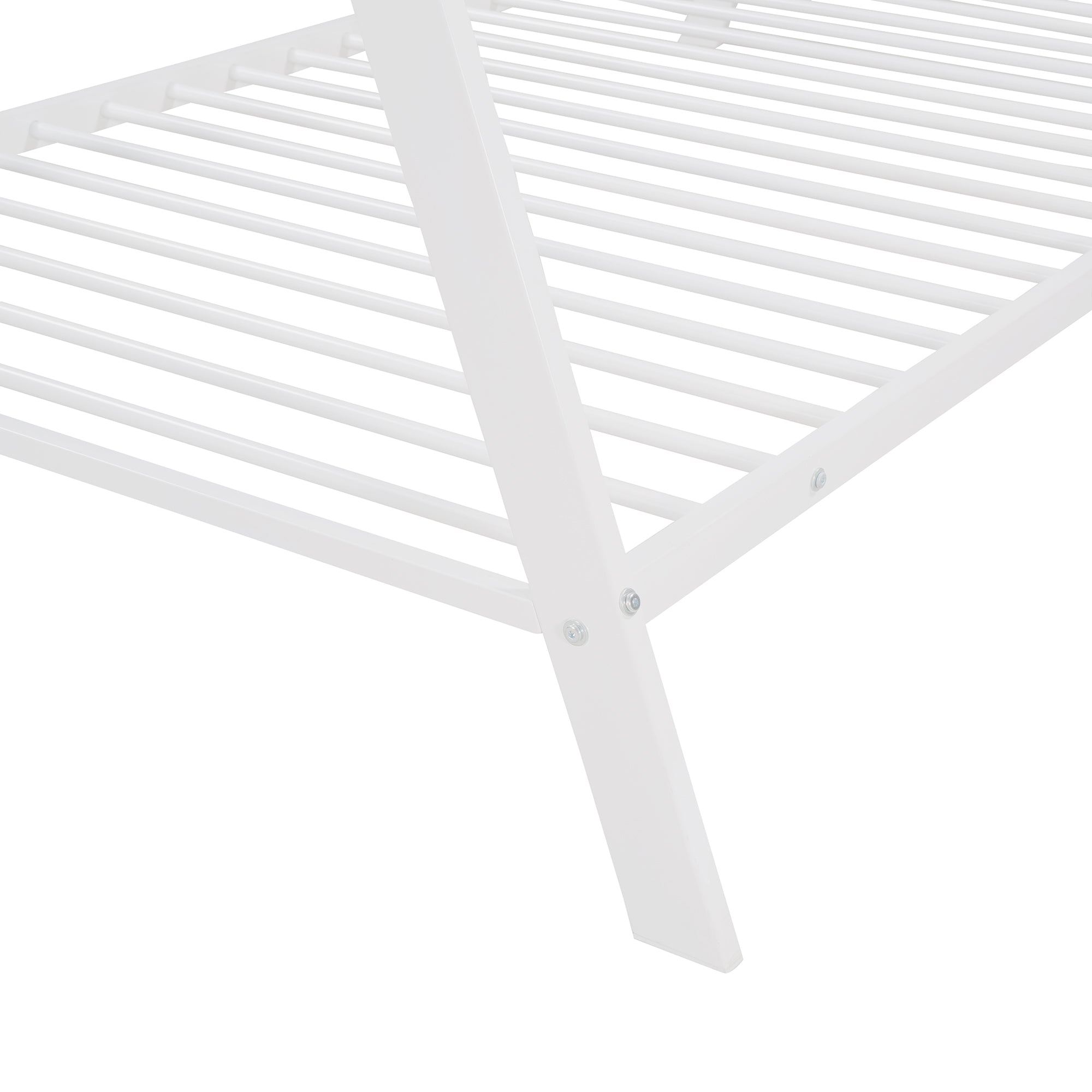 HAOYYE House Bed Tent Bed Frame Twin Size Metal Floor Play House Bed with Slat for Girls Boys , No Box Spring Needed White Sturdy Space-Saving Heavy Duty Modern Design Easy Assembly Durable Stylish