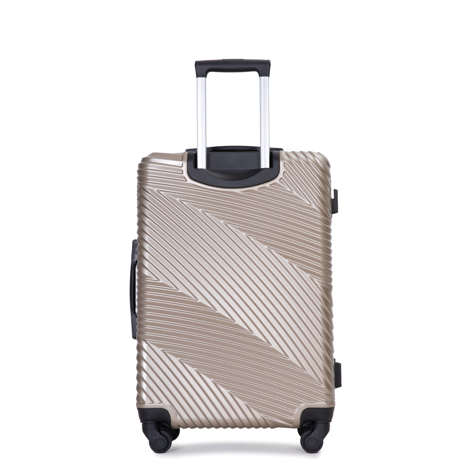 HAOYYE 3 Piece Luggage Sets PC+ABS Lightweight Suitcase with Two Hooks, Spinner Wheels, (20/24/28) Gold Sturdy Space-Saving Heavy Duty Modern Design Adults Dorm Room Easy Assembly Bedroom Furniture