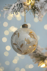HAOYYE D3.9" Christmas Ball Ornaments, Glass Decorative Hanging Ball Christmas Tree Ornaments for Holiday Party Decorations, Set of 6 Sturdy Space-Saving Heavy Duty Modern Design Adults Dorm Room