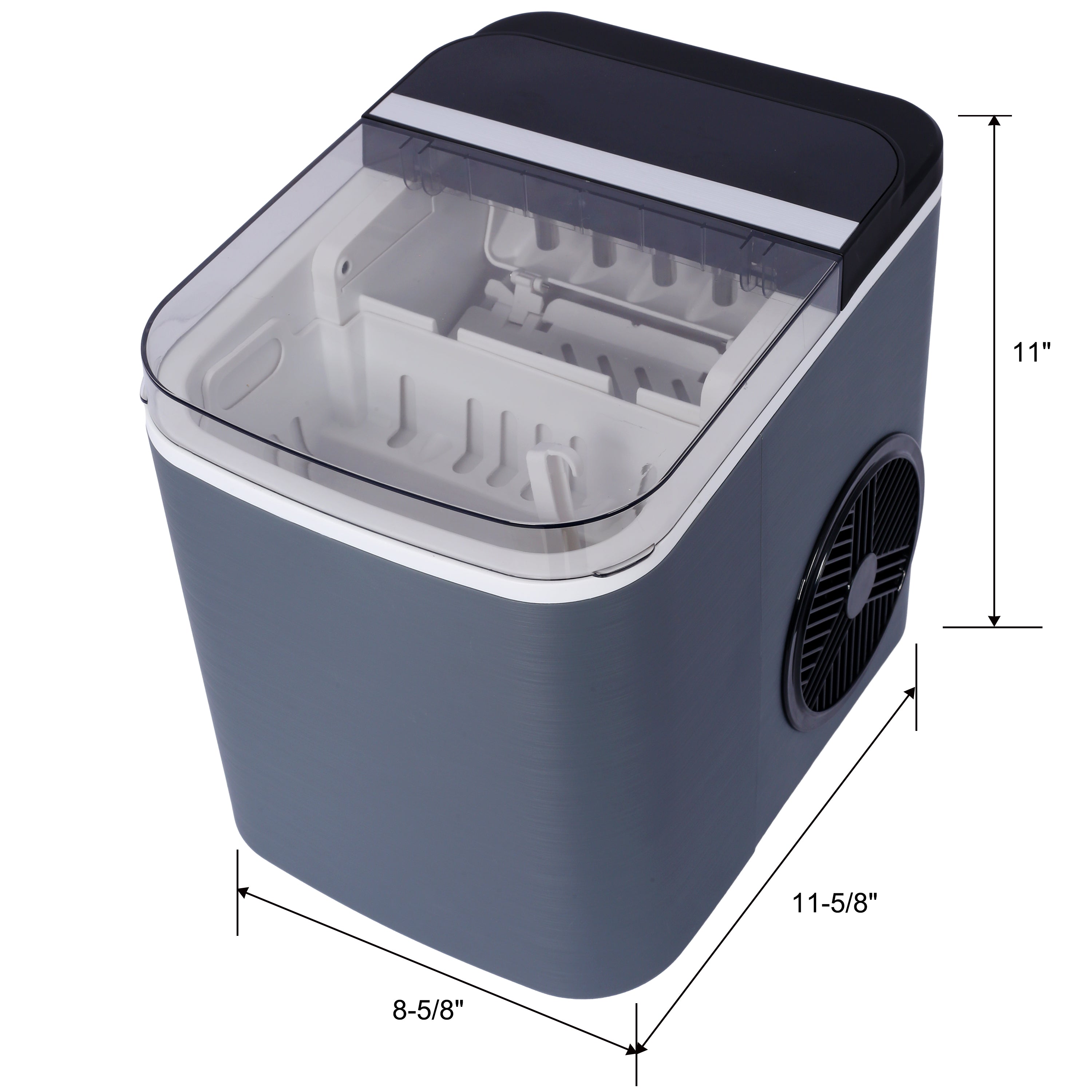 HAOYYE Ice Maker Countertop, Portable Ice Machine, Self-Cleaning Ice Makers with Basket and Scoop, 9 Cubes in 6 Mins, 26 lbs per Day, Ideal for Home, Kitchen,ETL and FDA certificate. Sturdy Space-Saving