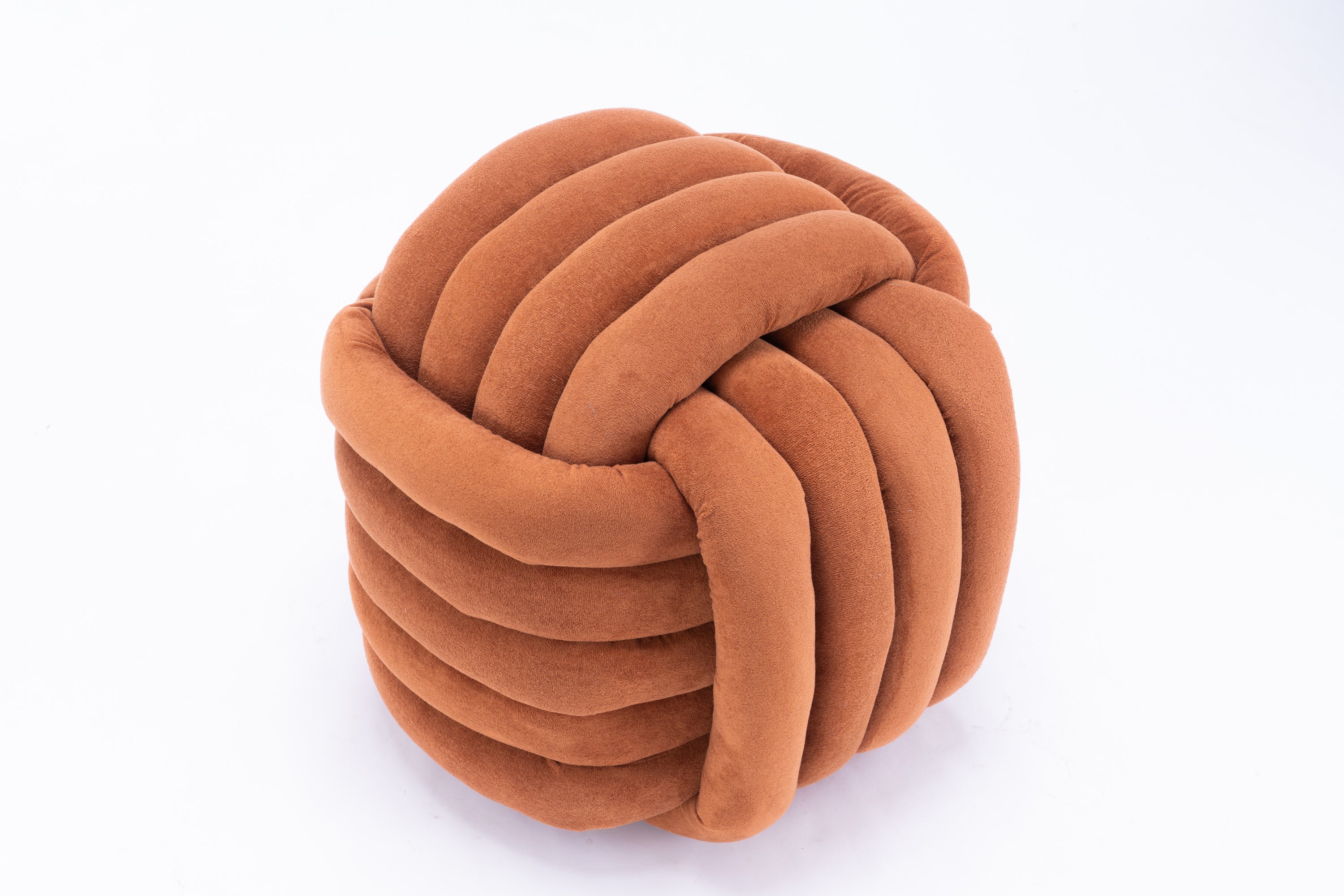 Haoyye Modern Chenille Fabric Knot Design Ottoman Makeup Stool Footstool, Comfortable and Stylish Seat, Perfect for Living Room and Bedroom, Space-Saving Heavy Duty Construction, Durable Furniture for Adults Dorm Room