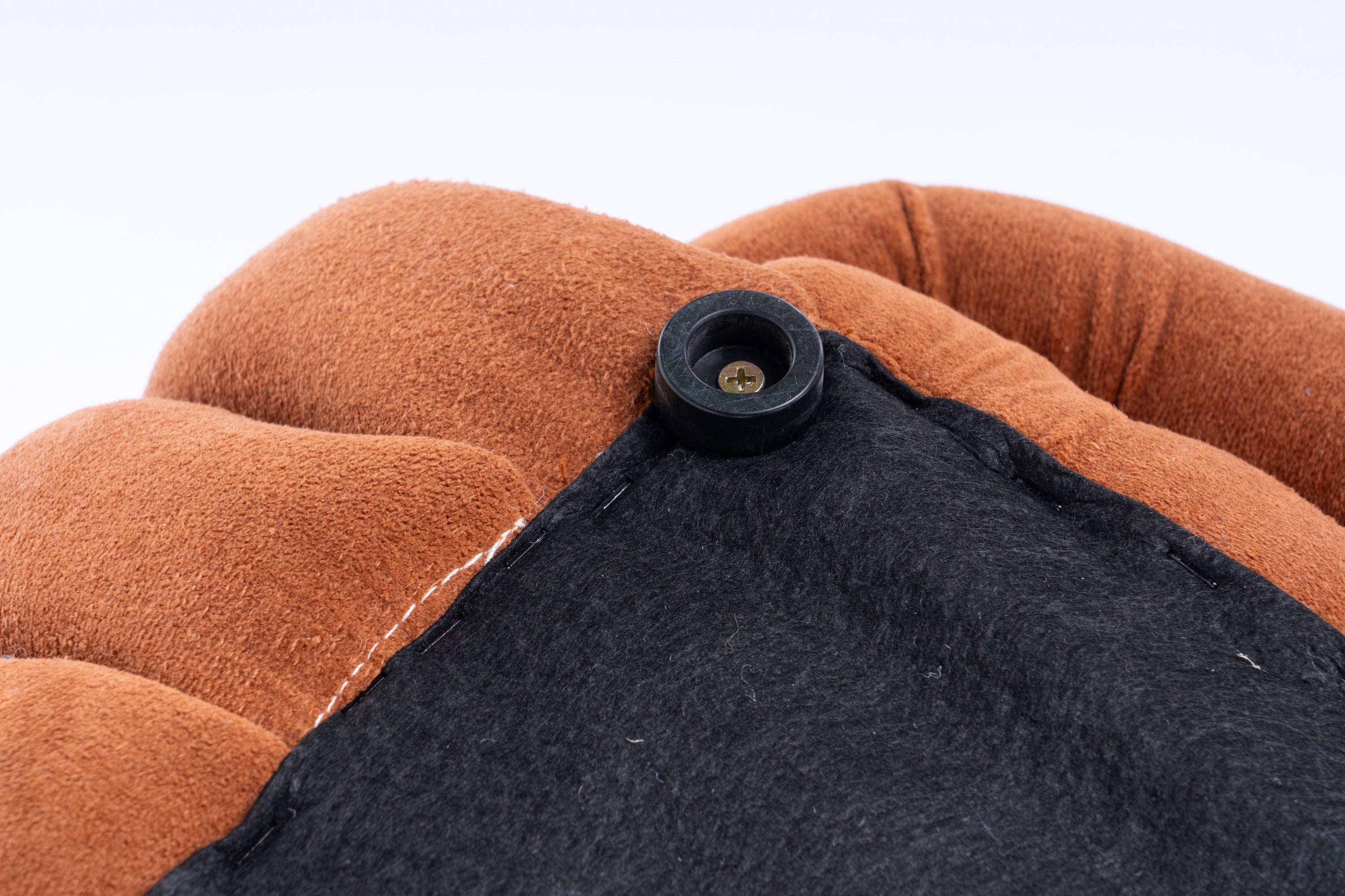 Haoyye Modern Chenille Fabric Knot Design Ottoman Makeup Stool Footstool, Comfortable and Stylish Seat, Perfect for Living Room and Bedroom, Space-Saving Heavy Duty Construction, Durable Furniture for Adults Dorm Room