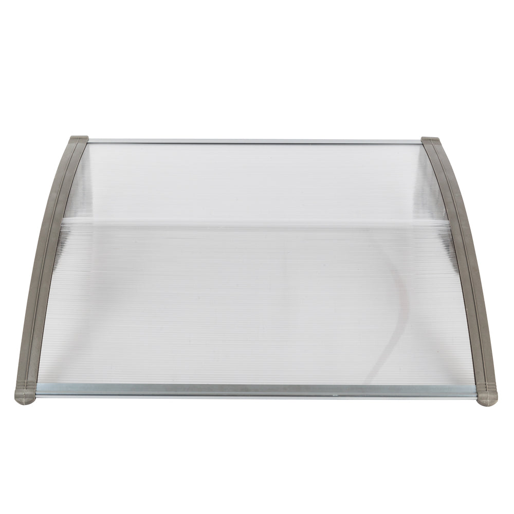 HAOYYE Household Door and Window Rain Cover Eaves Canopy with Gray Aluminum Bracket, Durable, Easy to Install, Provides Protection From Rain and Sun, Ideal for Outdoor Use, Stylish House Decoration