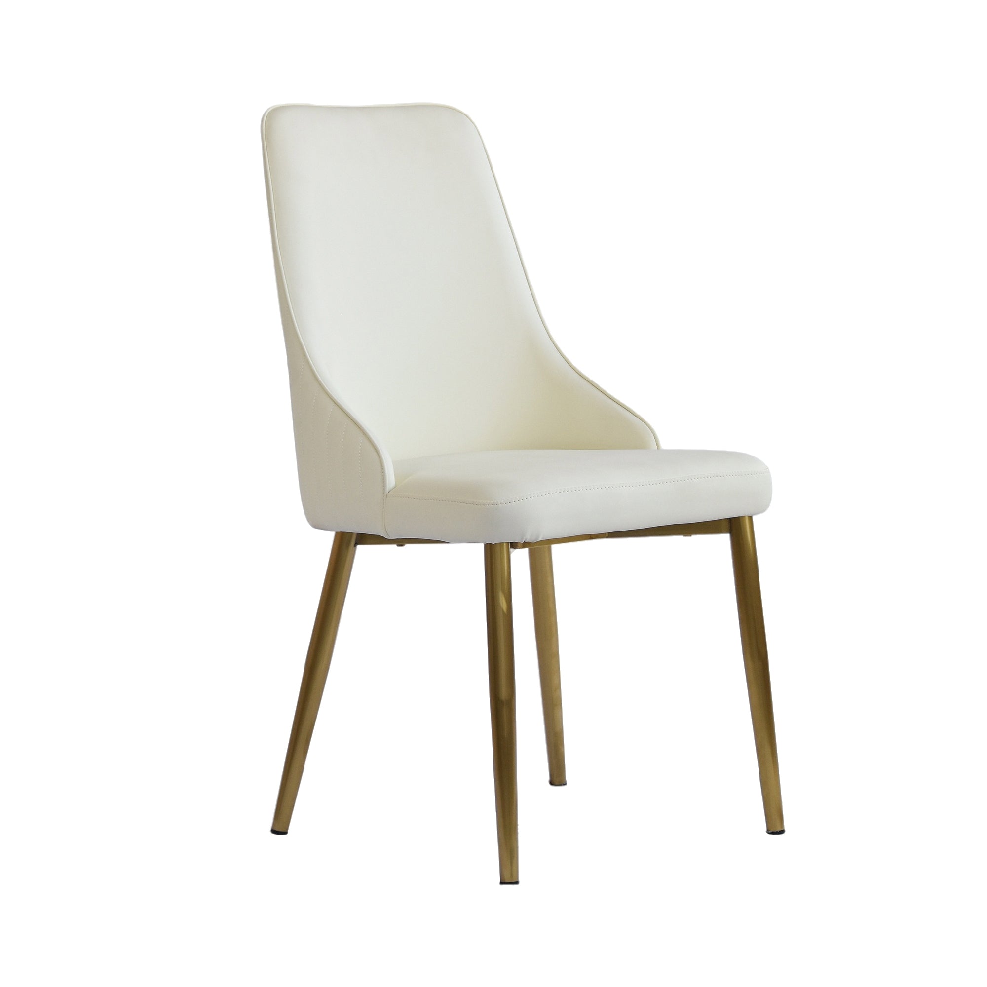 HAOYYE Modern PU Dining Chair Set of 2, Sponge-Filled Cushion, Solid Wood Metal Legs, Ideal For Restaurants, Living Rooms, and Bedrooms, Sturdy Space-Saving Heavy Duty Modern Design Adults Dorm Room