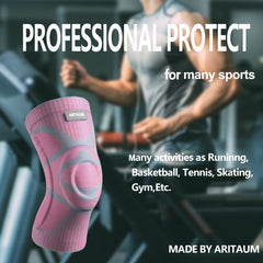 HAOYYE Compression Knee Sleeves with Patella Gel Pad and Side Stabilizers, Knee Support for Weightlifting Running Workout Arthritis Meniscus Tear, Pain Relief for Men and Women, Durable and Comfortable