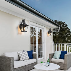 HAOYYE Large Outdoor Wall Sconce Lights with Clear Glass Can support multiple types of light bulbs 1pack Sturdy Space-Saving Heavy Duty Modern Design Adults Dorm Room Easy Assembly Bedroom Furniture