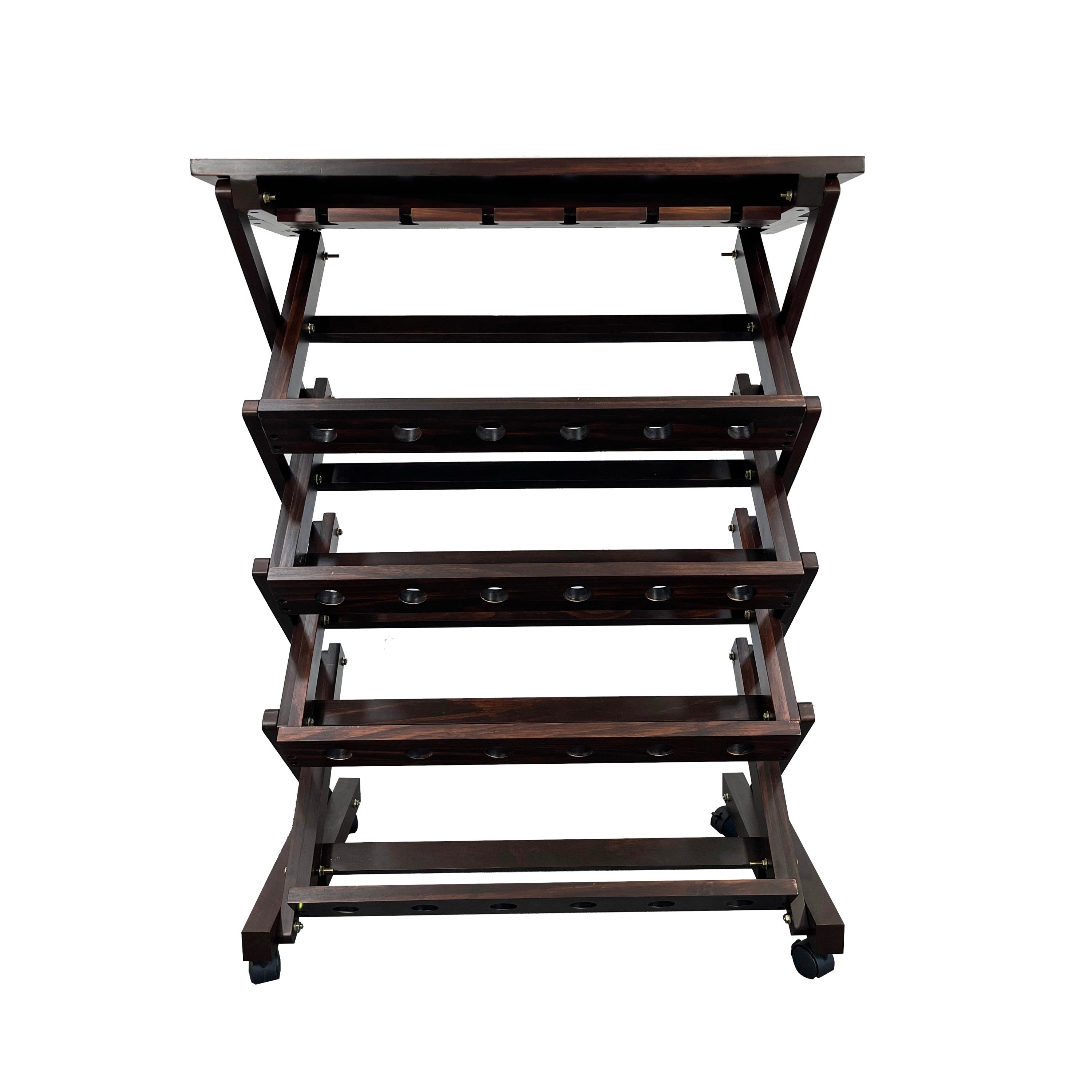 HAOYYE 26 Bottles Freestanding wine rack,Wine Storage Rack, Freestanding Display Rack for Kitchen, Pantry, Cellar,walnut Sturdy Space-Saving Heavy Duty Modern Design Adults Dorm Room Easy Assembly
