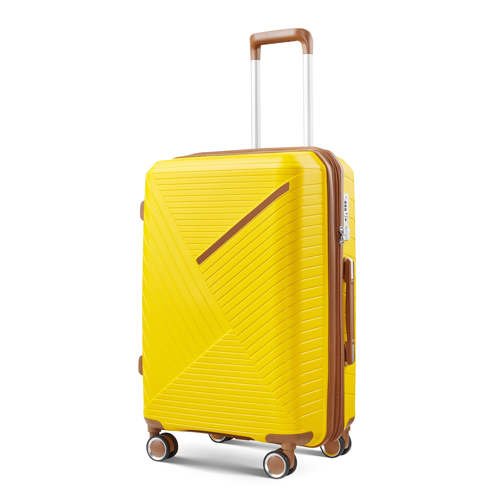 HAOYYE Luggage Sets 4 Piece(14/20/24/28), Expandable Lightweight Suitcase with 4 Double 360 Degrees Mute Spinner Wheels PP Materials Durable TSA Lock Travel Luggage Sturdy Space-Saving Heavy Duty Adults