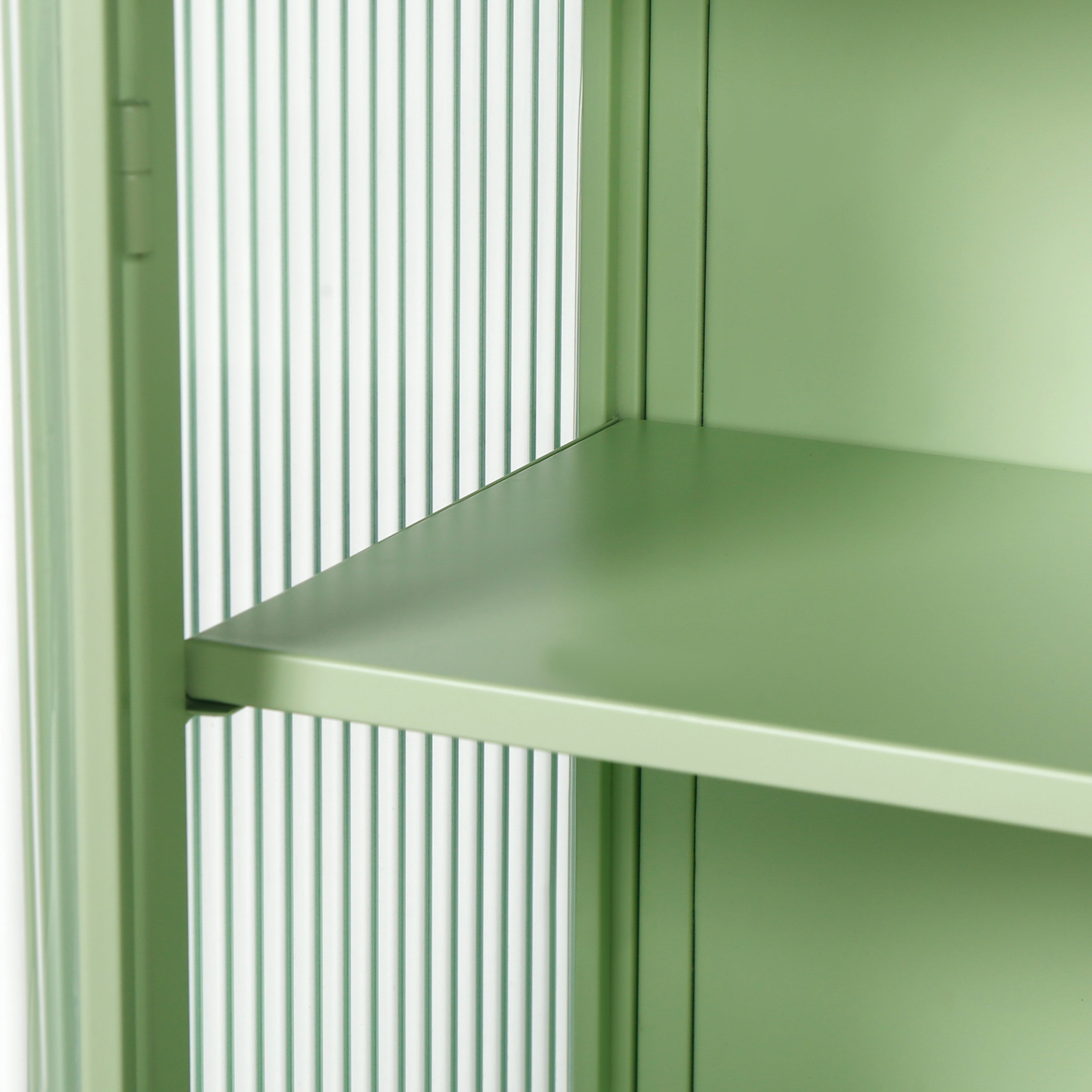 HAOYYE 27.56"Glass Doors Modern Two-door Wall Cabinet with Featuring Three-tier Storage for Entryway Living Room Bathroom Dining Room,Mint Green Sturdy Space-Saving Heavy Duty Modern Design Adults