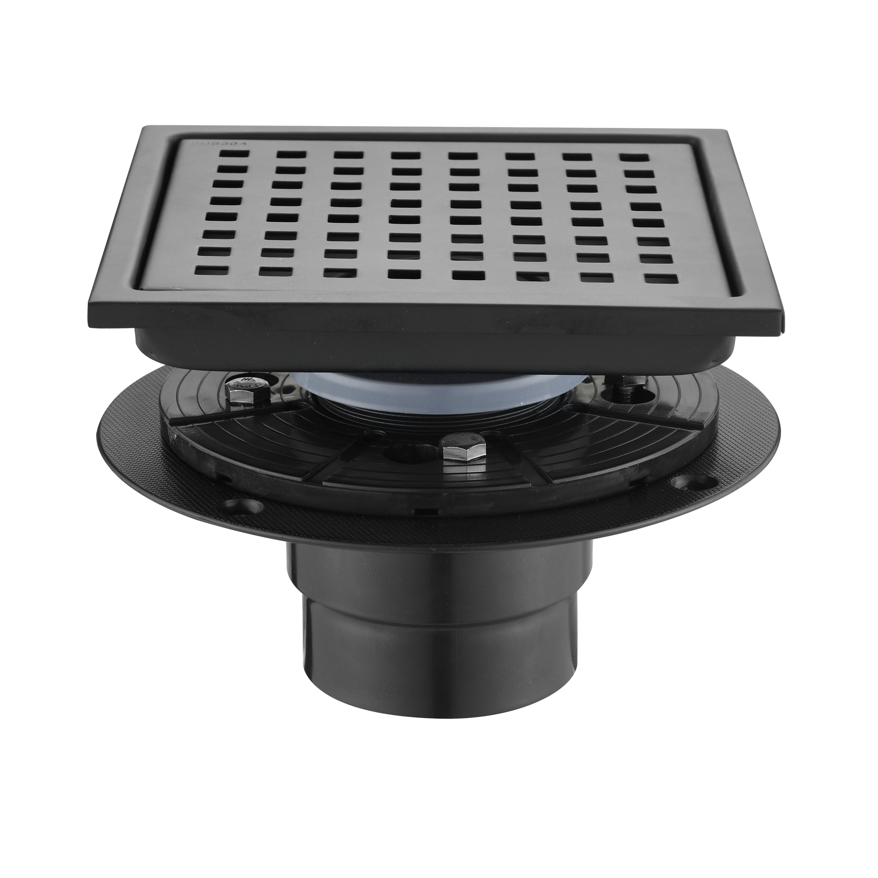 HAOYYE 6 Inch Square Shower Floor Drain Sturdy Space-Saving Heavy Duty Modern Design Adults Dorm Room Easy Assembly Bedroom Furniture