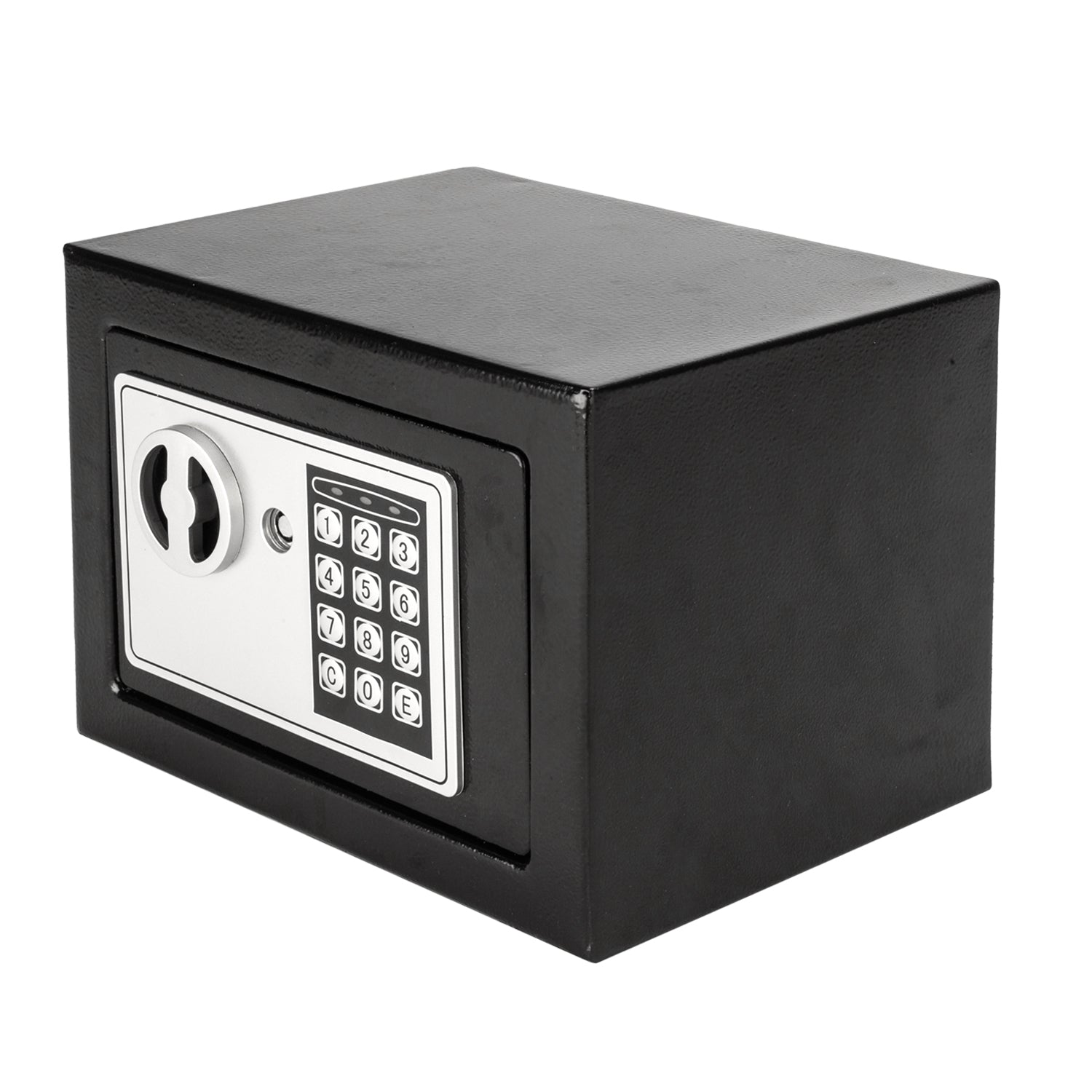 HAOYYE Mini Wall-In Style Electronic Code Steel Safe Box With Metal Construction Secure Lock Black Durable Compact Home And Office Security Case