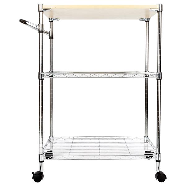 HAOYYE 3-Tier Rolling Kitchen Utility Cart with Steel Frame, Island Storage and Service Trolley, Versatile for Dining Room, Pantry, and Home Organization, Durable, Stylish, and Functional Design