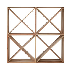 HAOYYE 24 Bottle Modular Wine Rack, Stackable Wine Storage Cube for Bar Cellar Kitchen Dining,4 sets Sturdy Space-Saving Heavy Duty Modern Design Adults Dorm Room Easy Assembly Bedroom Furniture