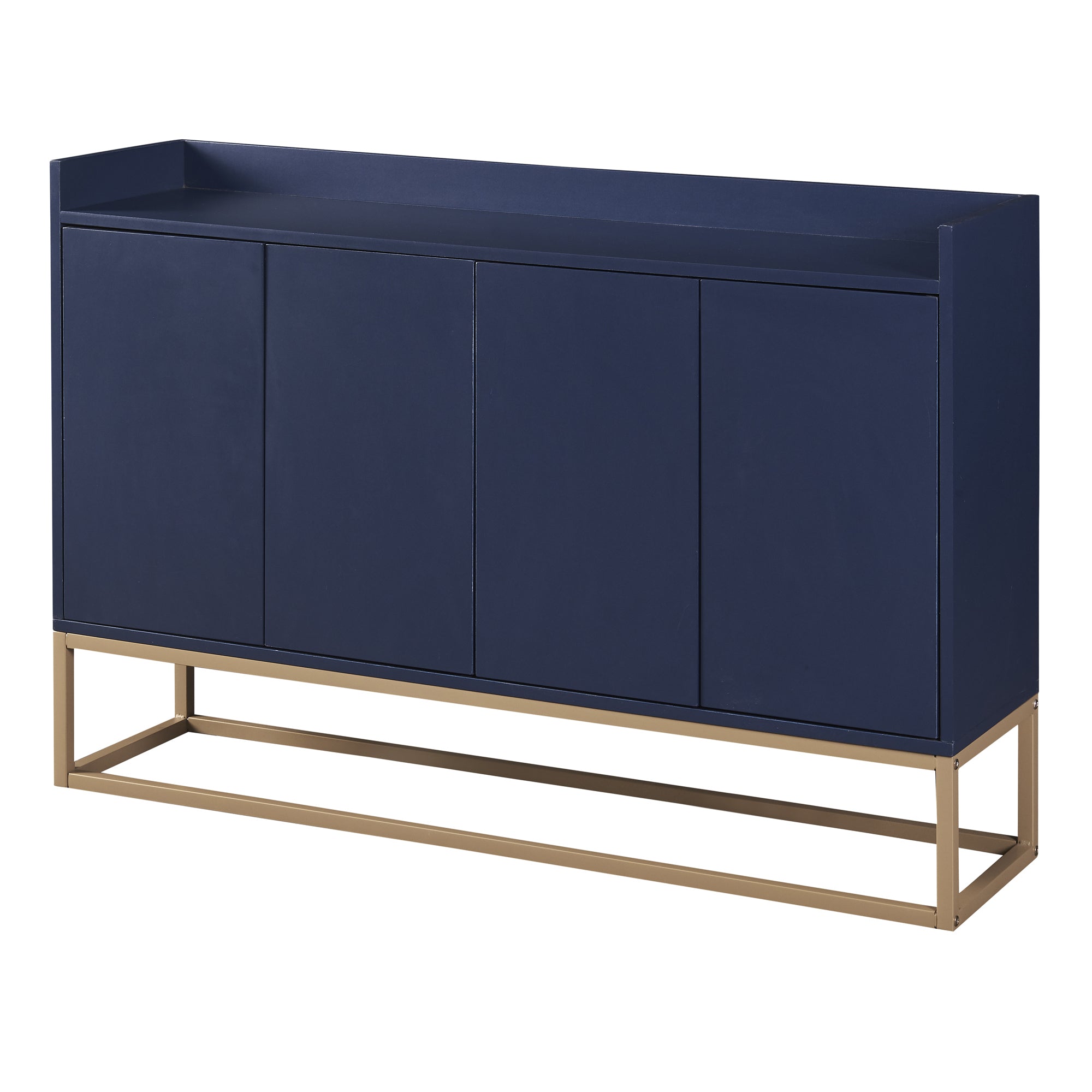 HAOYYE Modern Sideboard Elegant Buffet Cabinet with Large Storage Space for Dining Room, Entryway (Navy) Sturdy Space-Saving Heavy Duty Modern Design Adults Dorm Room Easy Assembly