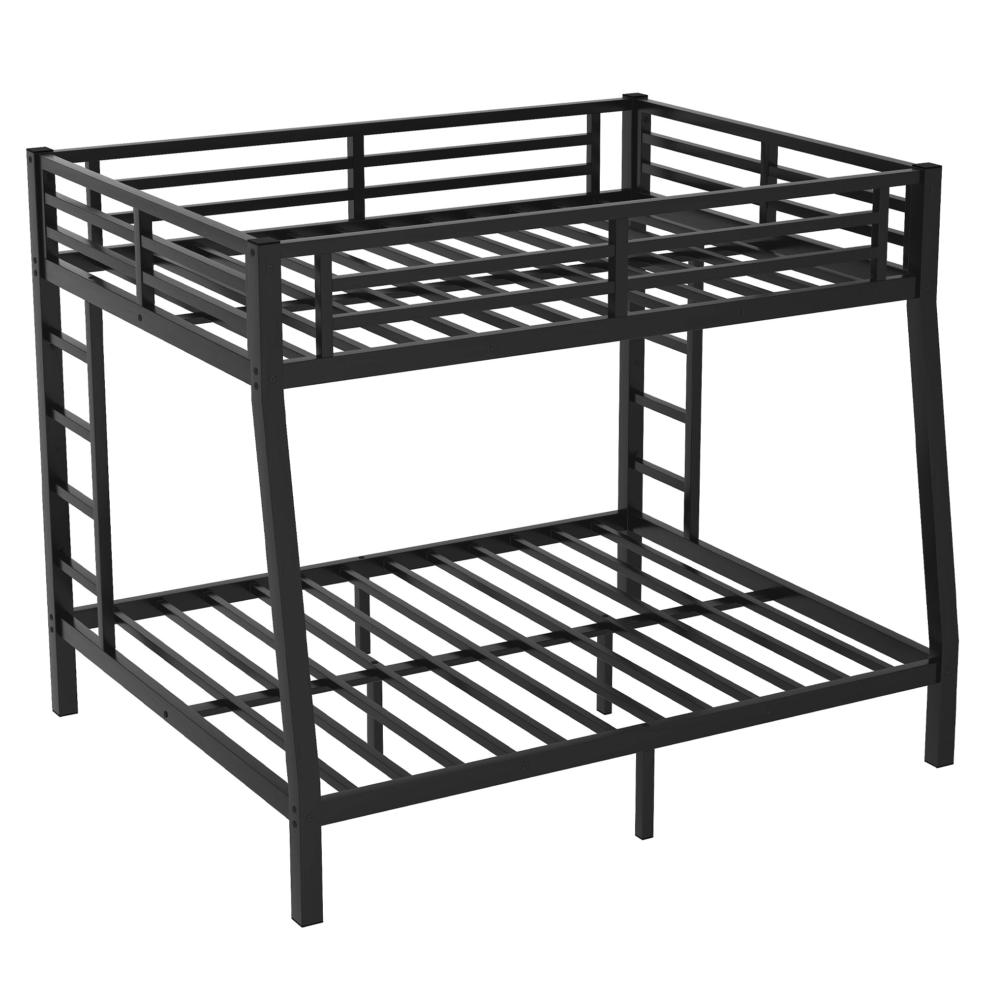 HAOYYE Metal Full XL over Queen Bunk Bed for Teens and Adults,Space-Saving/Noise Reduced/No Box Spring Needed, Old SKU W1307S00020 Sturdy Heavy Duty Modern Design Dorm Room Easy Assembly