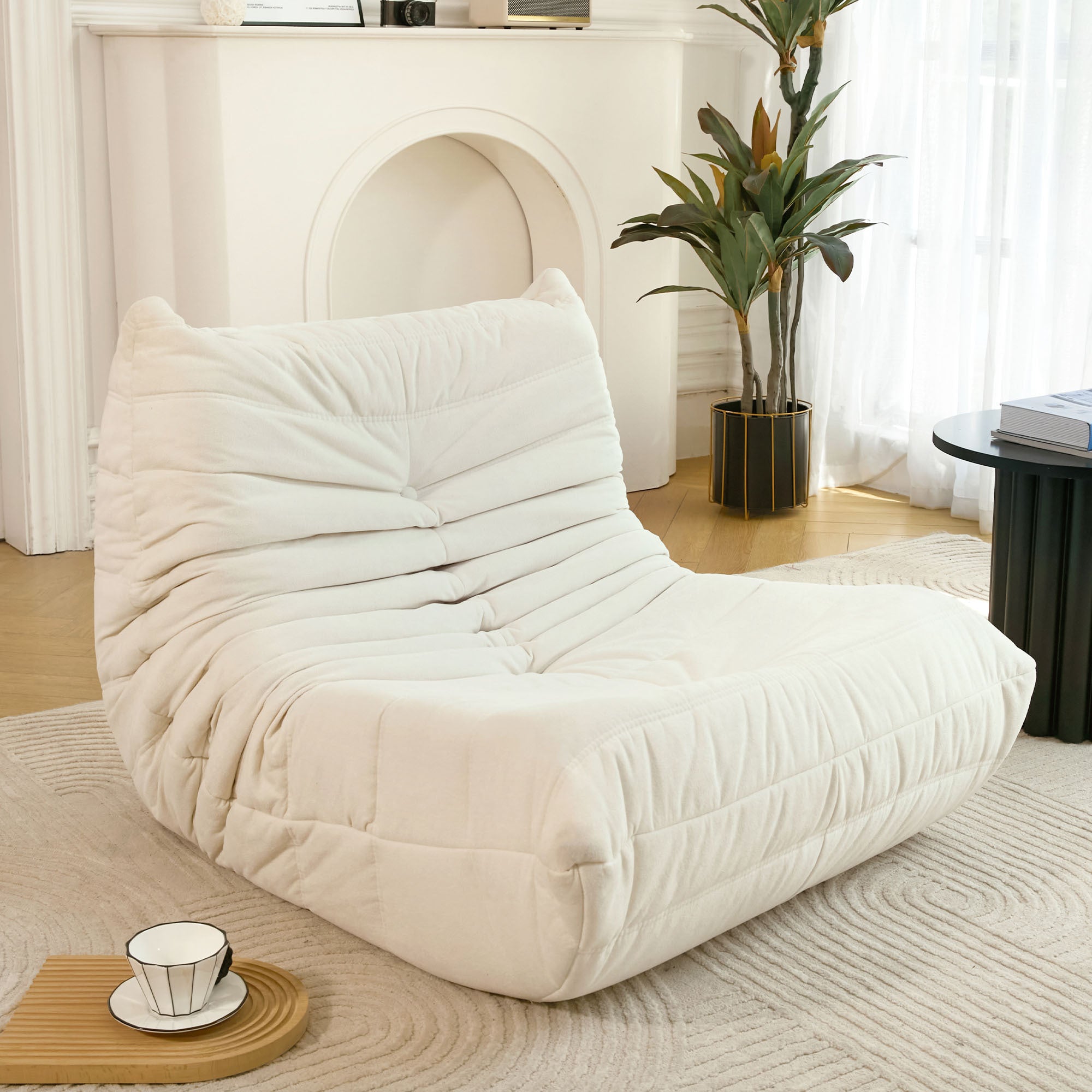 HAOYYE No-Installation Bean Bag Chair Big Beanbag Lounger Foam Chair for Home, Apartment, Living Room or Gaming Venue Durable Comfortable Modern Sofa in a Box with Sturdy Space-Saving Heavy Duty Design