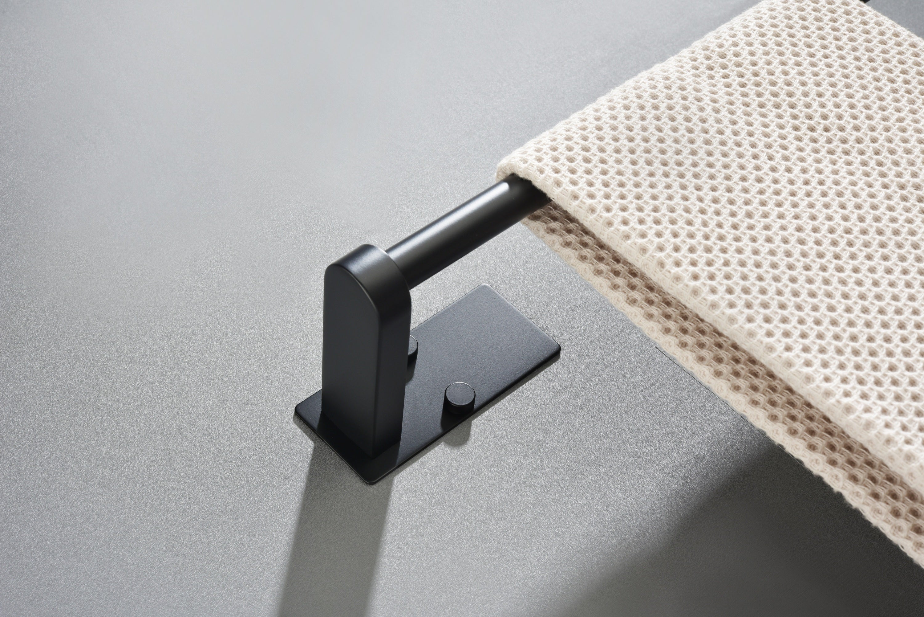 HAOYYE 2 Pack Paper Towel Holder Wall Mount, Black Paper Towel Holder Under Cabinet, Self Adhesive Paper Towel Holders, Kitchen Towel Holder for Kitchen Organization and Storage (12inch, 2 Pack) Sturdy