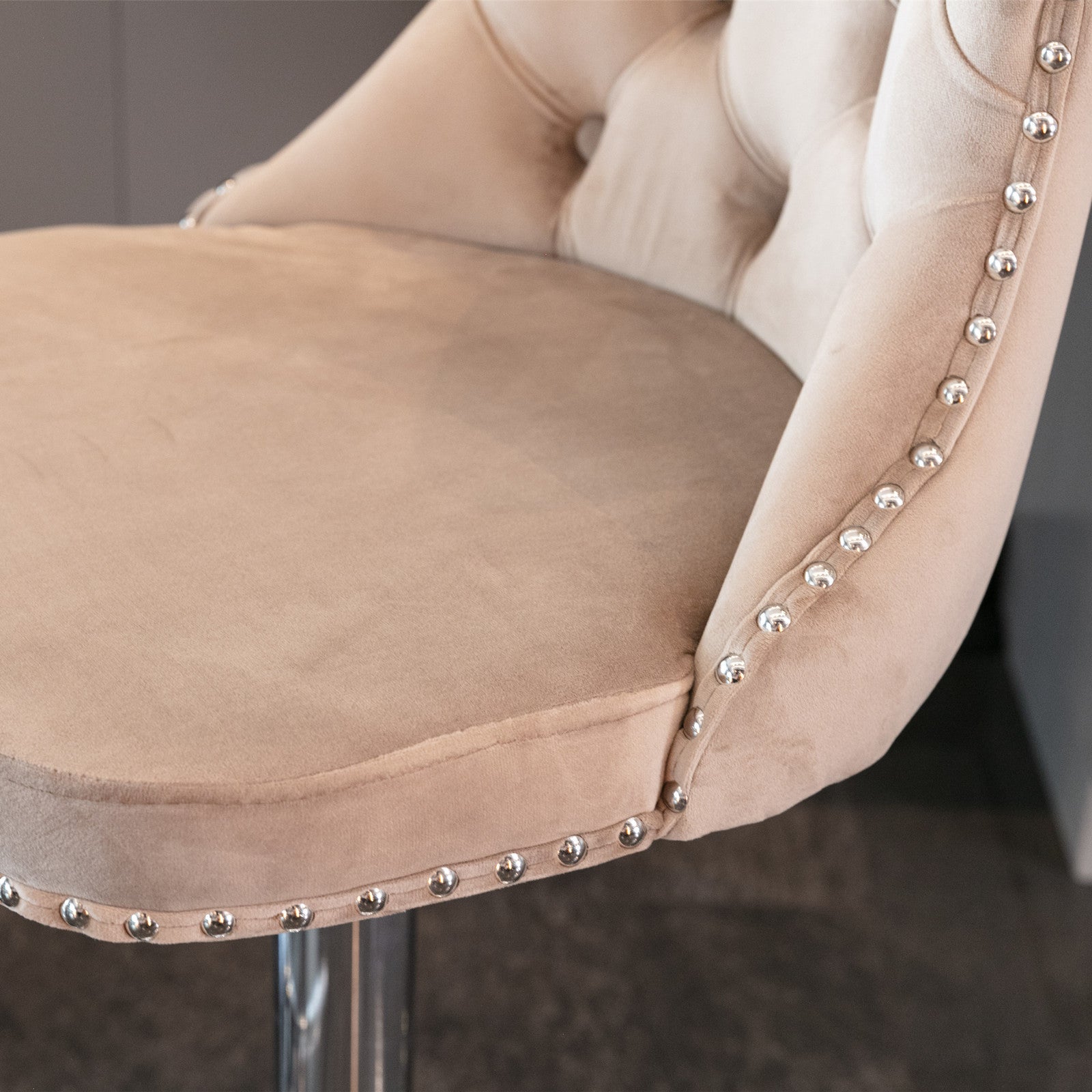 HAOYYE Swivel Velvet Barstools Adjusatble Seat Height from 25-33 Inch