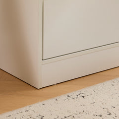 HAOYYE White Modern 3-Layer 7-Drawer Chest of Drawers, P2 Particleboard Construction, Spacious and Durable Storage Solution for Home, Office, Bedroom, or Studio, Sleek Minimalist Design, Easy Assembly, Space-Saving Furniture