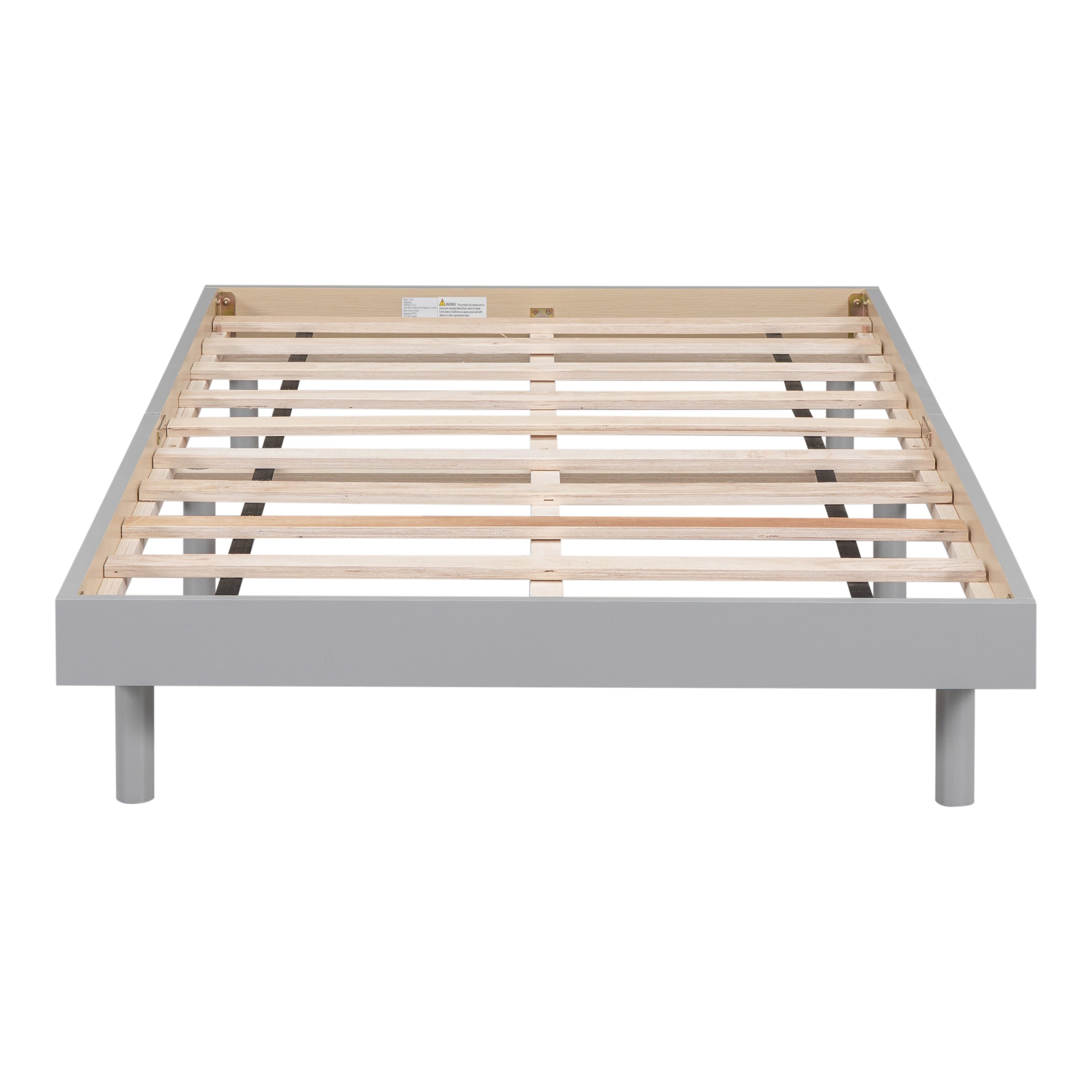 HAOYYE Modern Design Twin Size Floating Platform Bed Frame for Grey Color Sturdy Space-Saving Heavy Duty Easy Assembly Durable Stylish Home Furniture Versatile