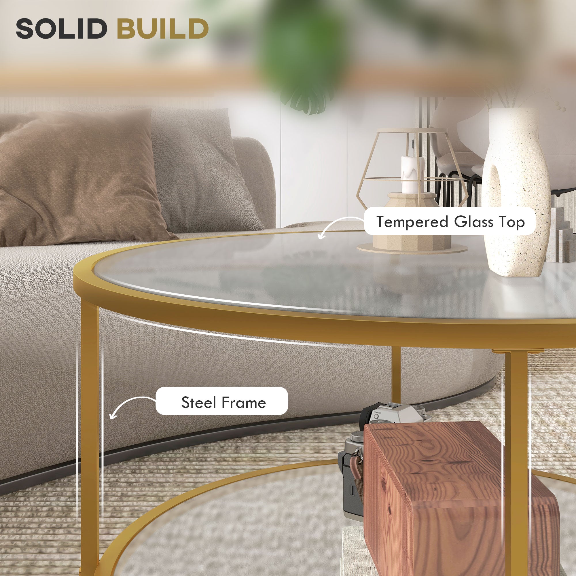 HAOYYE Rattan Coffee Table with Storage Shelf, Round Boho Side Table with Woven Rattan Top and Wood Frame, Small Accent Table for Living Room Bedroom Balcony, Modern Natural Style Indoor End Table for Home and Apartment