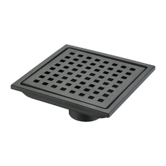 HAOYYE 6 Inch Square Shower Floor Drain Square Shower Floor Drain with Flange,Pattern Grate Removable,Food-Grade SUS 304 Stainless Steel Sturdy Space-Saving Heavy Duty Modern Design Adults Dorm Room