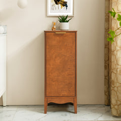 HAOYYE Modern Bathroom Floor Cabinet And Linen Cabinet With Adjustable Shelves And Antique Brass Finish, Sturdy Heavy Duty Storage For Home, Dorm And Bedroom, Versatile Design And Easy Assembly