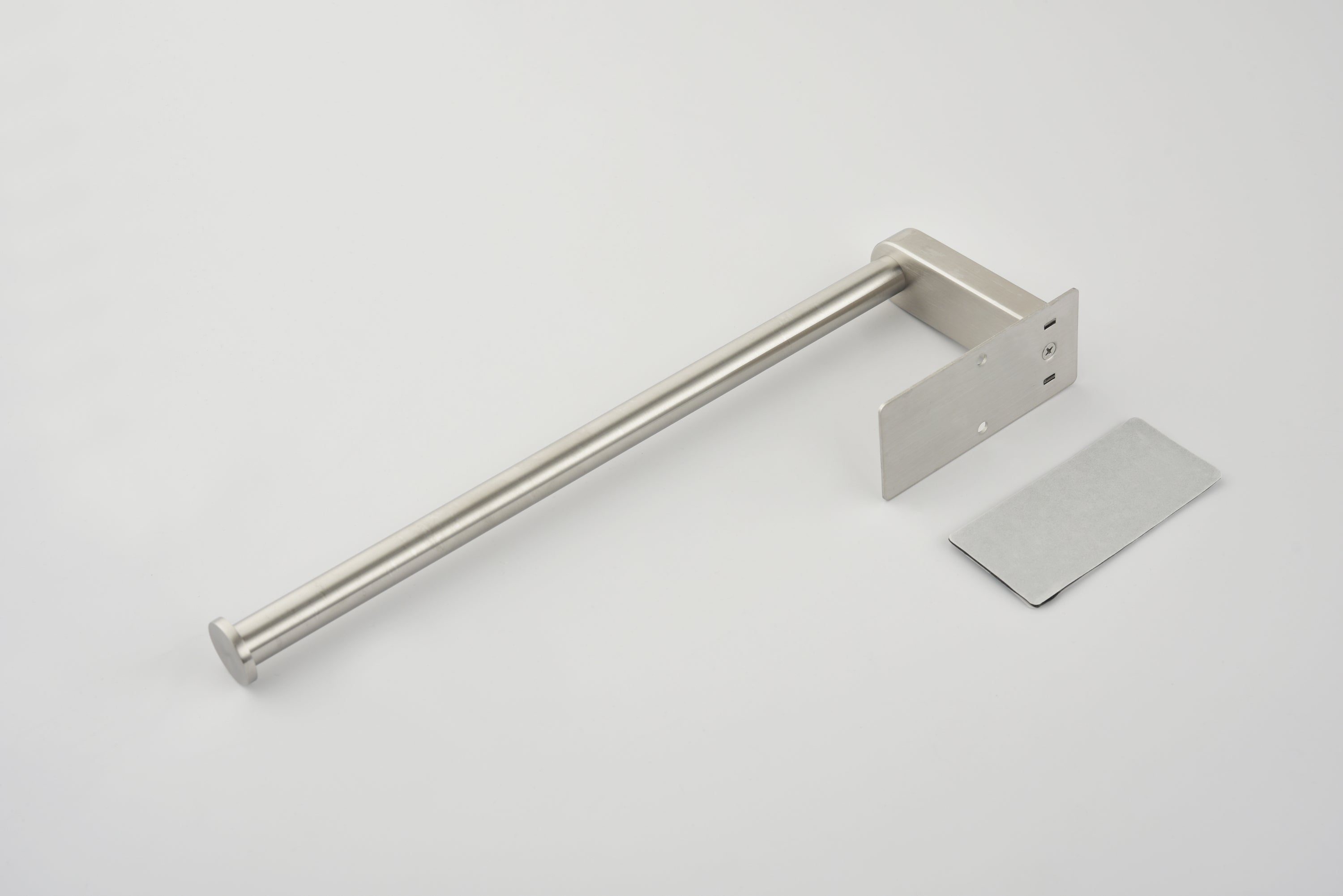 Haoyye Paper Towel Holder 2 Pack, 12 Inch Stainless Steel Under Cabinet Mount with Self-Adhesive or Screws, Space-Saving Paper Towel Rack for Kitchen, Bathroom, or Wall Use, Rustproof and Heavy Duty Towel Bar for Rolls or Wraps
