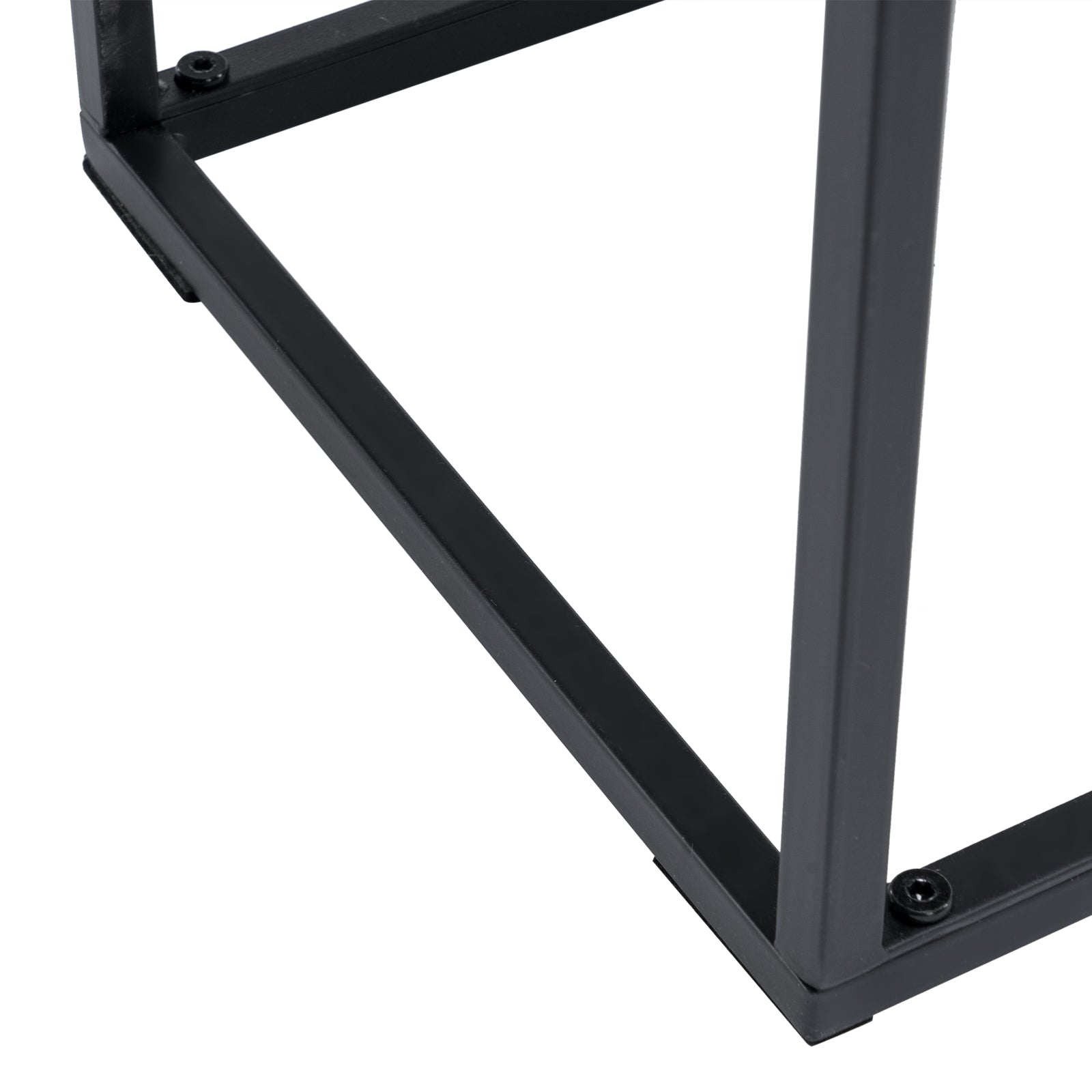HAOYYE C-Type Single Layer MDF Iron Rectangle Side Table with Triamine Grey Finish and Black Spray Coating, Modern Design for Living Room, Bedroom, Office, and Home Décor – Premium Quality, Comfortable, and Stylish Furniture Piece