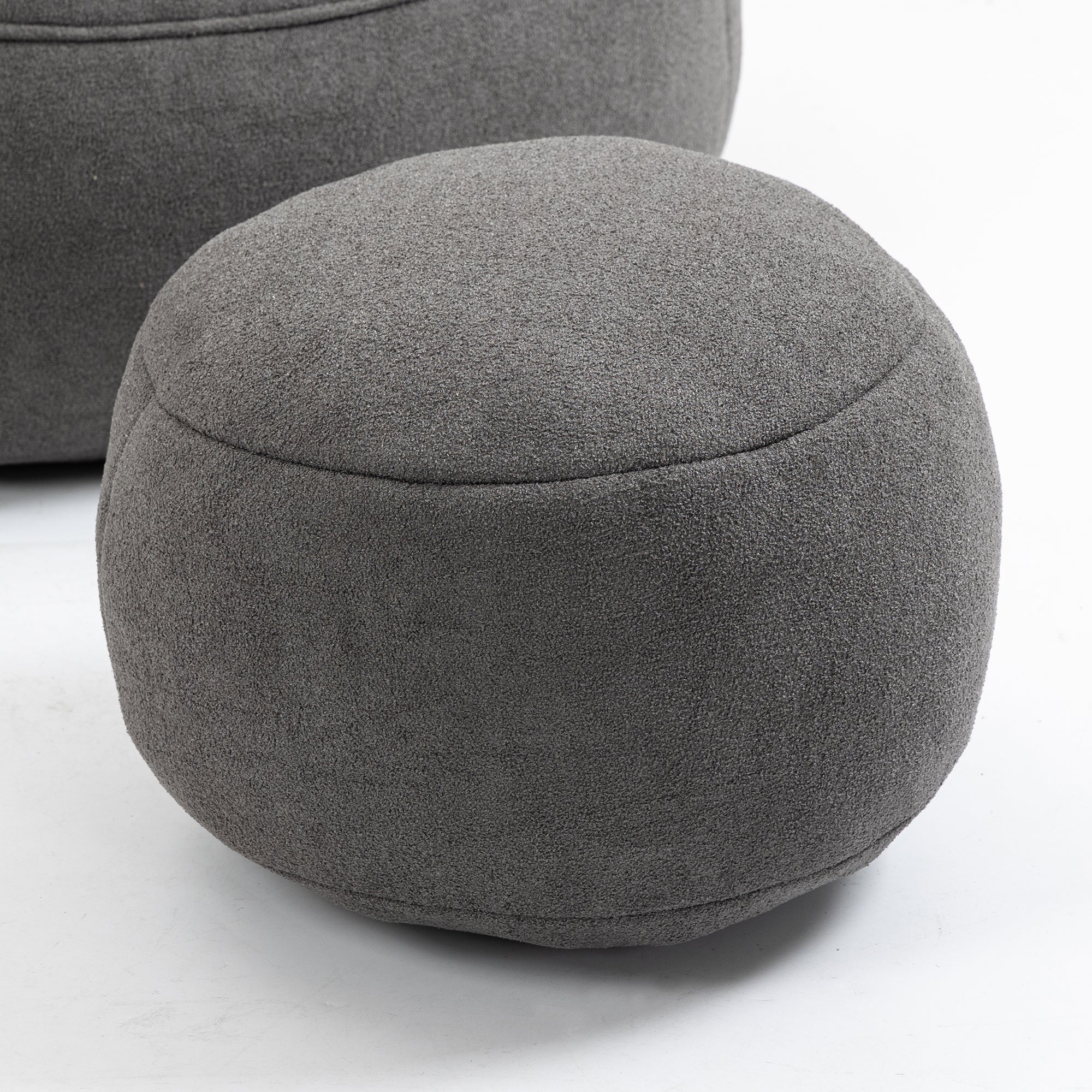 HAOYYE Bedding Bean Bag Sofa Chair with High-Pressure Foam Durable Comfortable Compressed Bean Bag Includes Footrest Sturdy Space-Saving Heavy Duty Modern Design for Adults