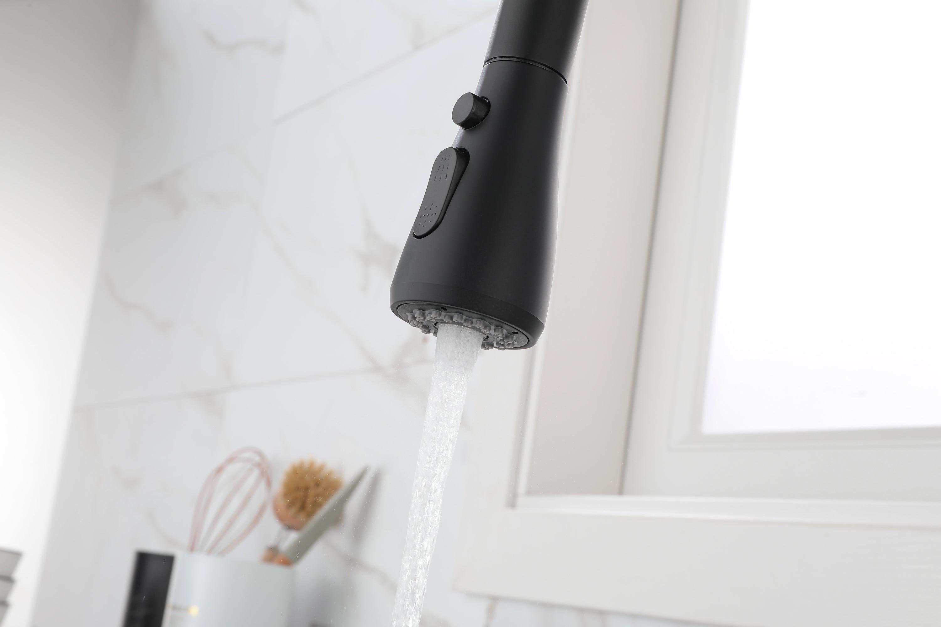 HAOYYE Kitchen Faucet with Pull Out Spraye Sturdy Space-Saving Heavy Duty Modern Design Adults Dorm Room Easy Assembly Bedroom Furniture