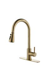 HAOYYE Kitchen Faucet with Pull Out Spraye Sturdy Space-Saving Heavy Duty Modern Design Adults Dorm Room Easy Assembly Bedroom Furniture