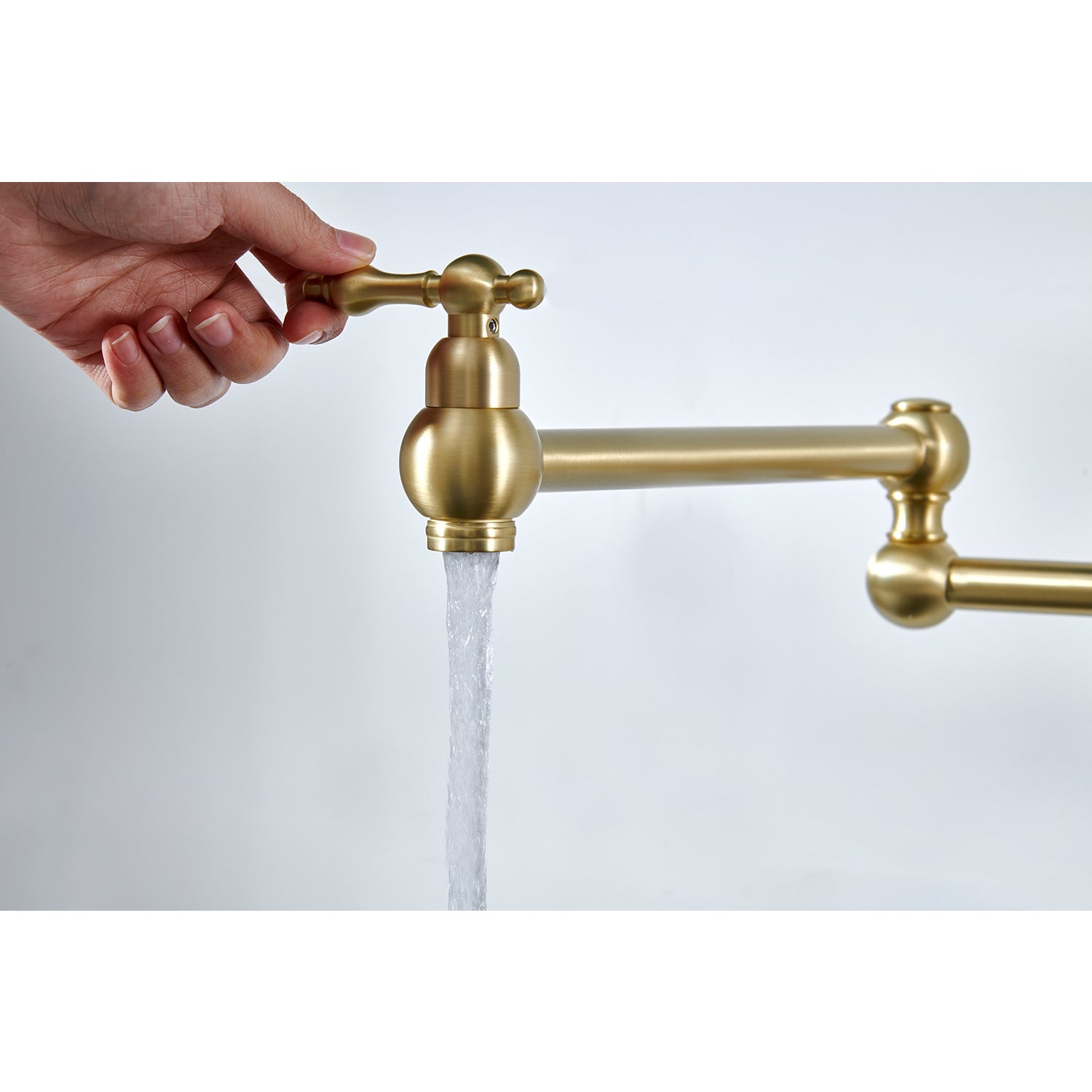 HAOYYE Wall Mount Folding Kitchen Pot Filler Faucet Sturdy Space-Saving Heavy Duty Modern Design Adults Dorm Room Easy Assembly Bedroom Furniture