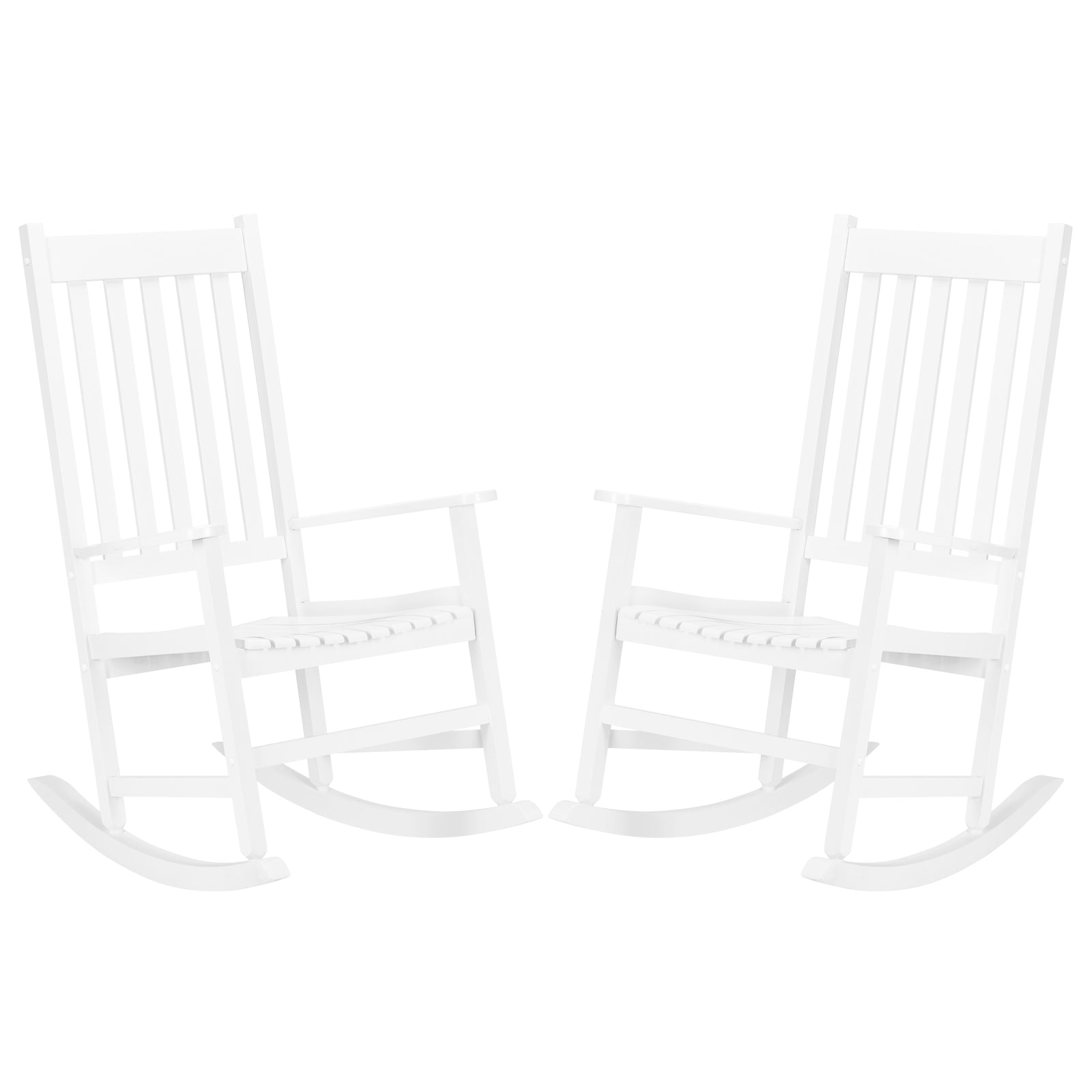 HAOYYE Square Wooden Rocking Chair with Wavy Backboard, Sturdy and Elegant Rocker for Patio, Porch, Garden, or Balcony, Comfortable and Durable Design for Relaxation and Outdoor Enjoyment