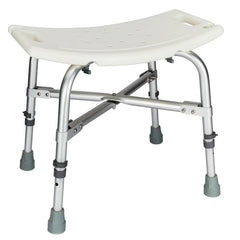 HAOYYE Heavy Duty Medical Shower Chair Bench for Bathroom Safety White Aluminum Alloy Bath Seat with Non-Slip Feet Adjustable Height and Backrest for Home Spa Tub Use Easy to Clean and Assemble