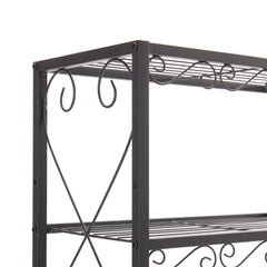 HAOYYE Queen Bed Frame with 2 Nightstands Headboards with Storage Cabinet, Headboard with Shelves, Bookcase Headboard Queen Easy Assembly for Bedroom Iron and Wood Rustic Brown Sturdy Space-Saving Heavy Duty