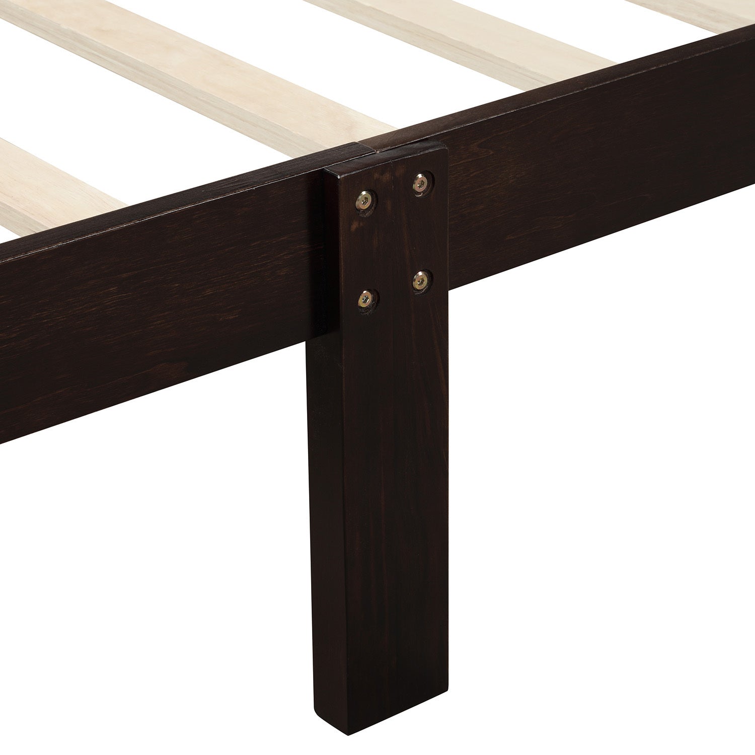 HAOYYE Wood Platform Bed Twin Bed Frame Mattress Foundation Sleigh Bed with Headboard/Footboard/Wood Slat Support Sturdy Space-Saving Heavy Duty Modern Design Easy Assembly Durable Stylish Home Furniture