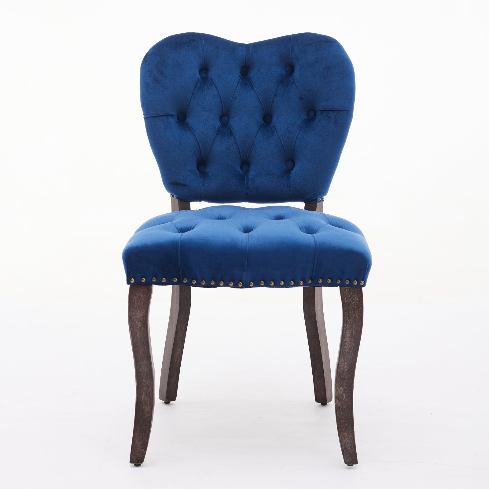 HAOYYE French Vintage Tufted Upholstered Fabric Dining Chair,Set of 2,Blue,SW1869BL Sturdy Space-Saving Heavy Duty Modern Design Easy Assembly Durable Stylish Home Furniture Versatile